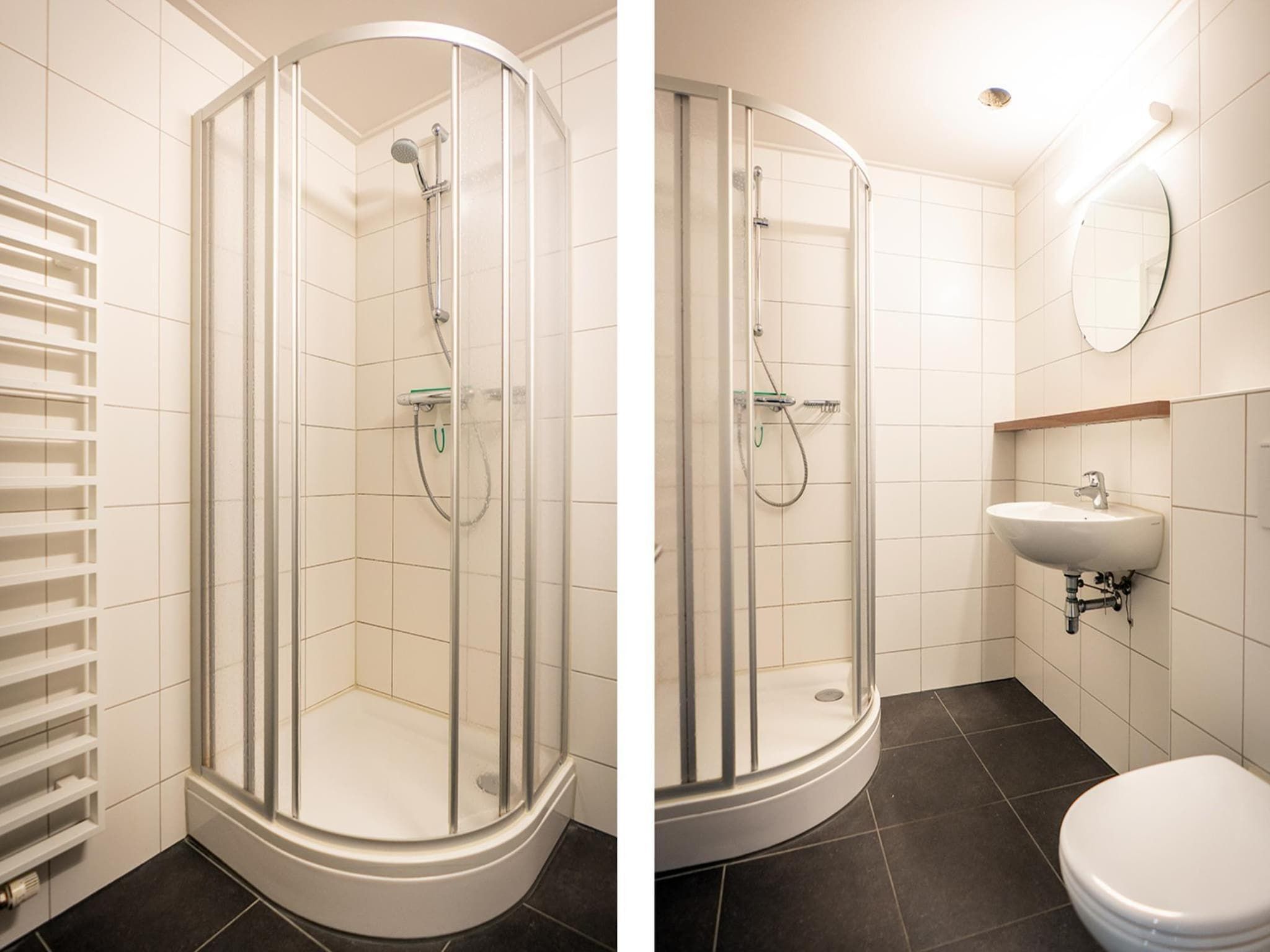 De badkamer van Appartement Hoeve Holland X7 in De Cocksdorp Texel