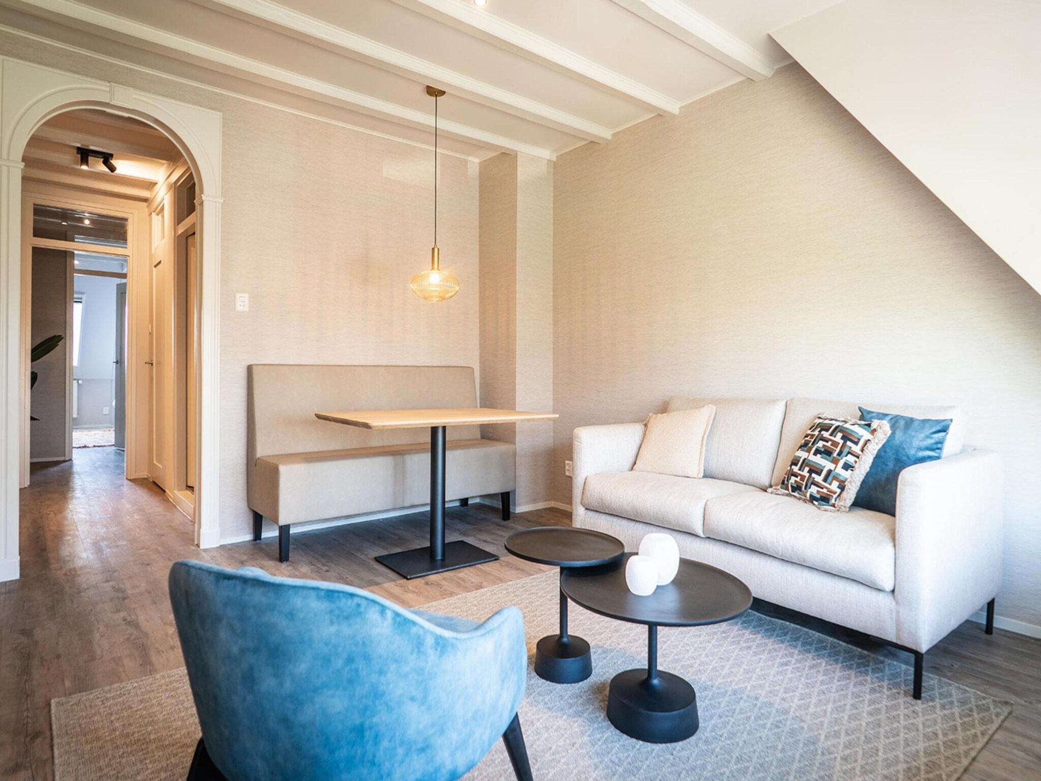 De woonkamer van Appartement Hoeve Holland X7 in De Cocksdorp Texel