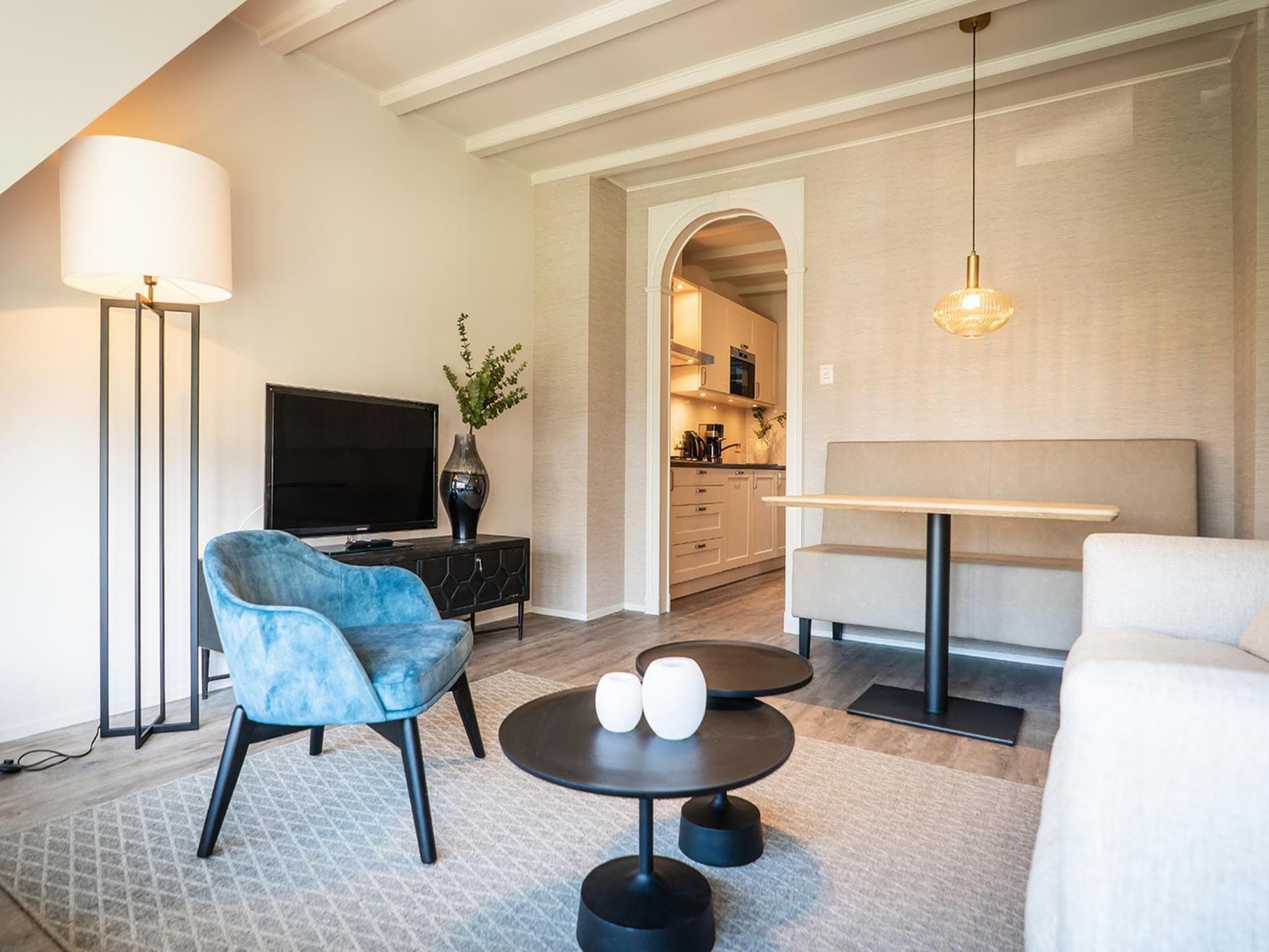 De woonkamer van Appartement Hoeve Holland X7 in De Cocksdorp Texel