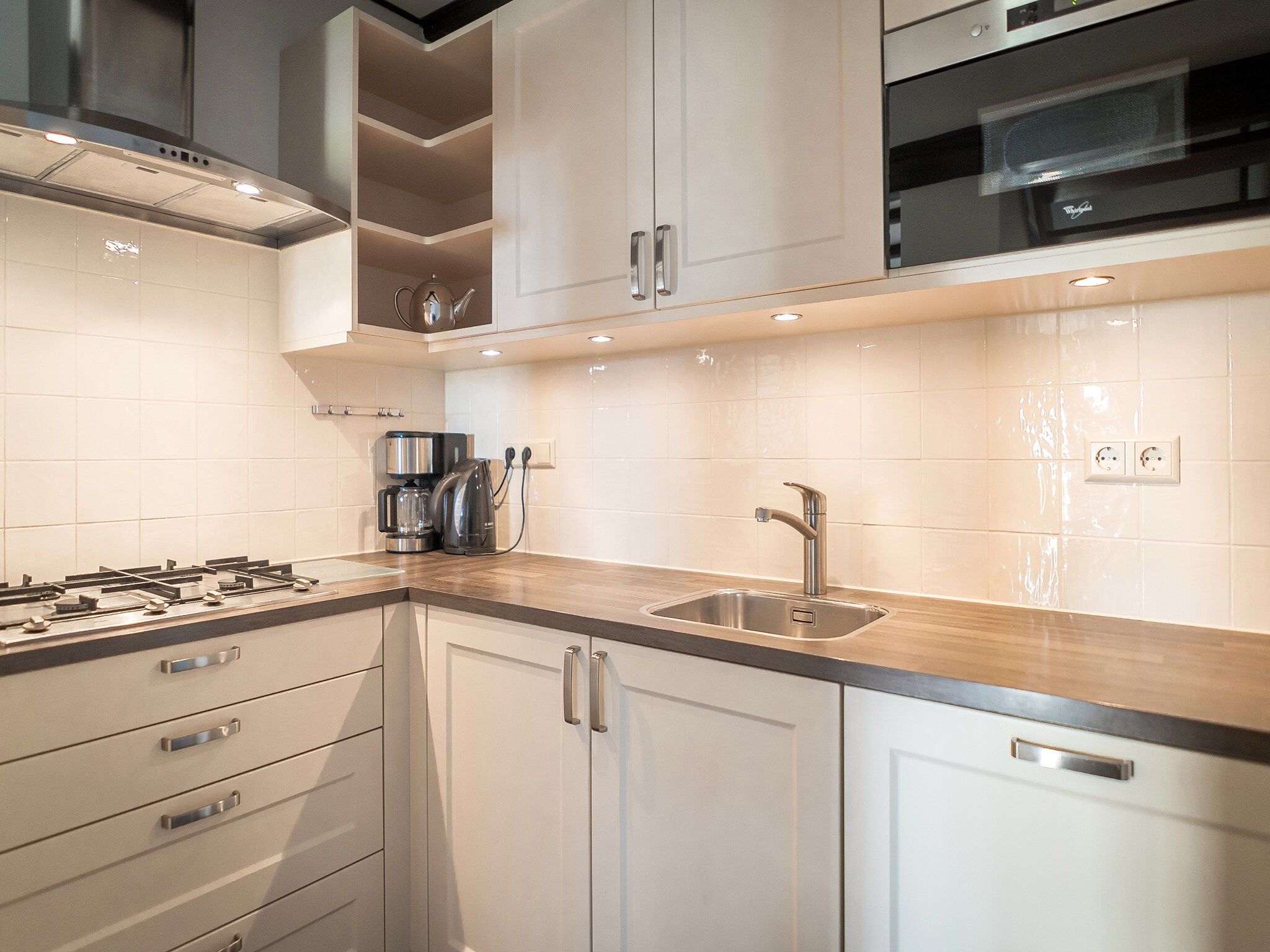 De keuken van App Hoeve Holland T4 in De Cocksdorp Texel