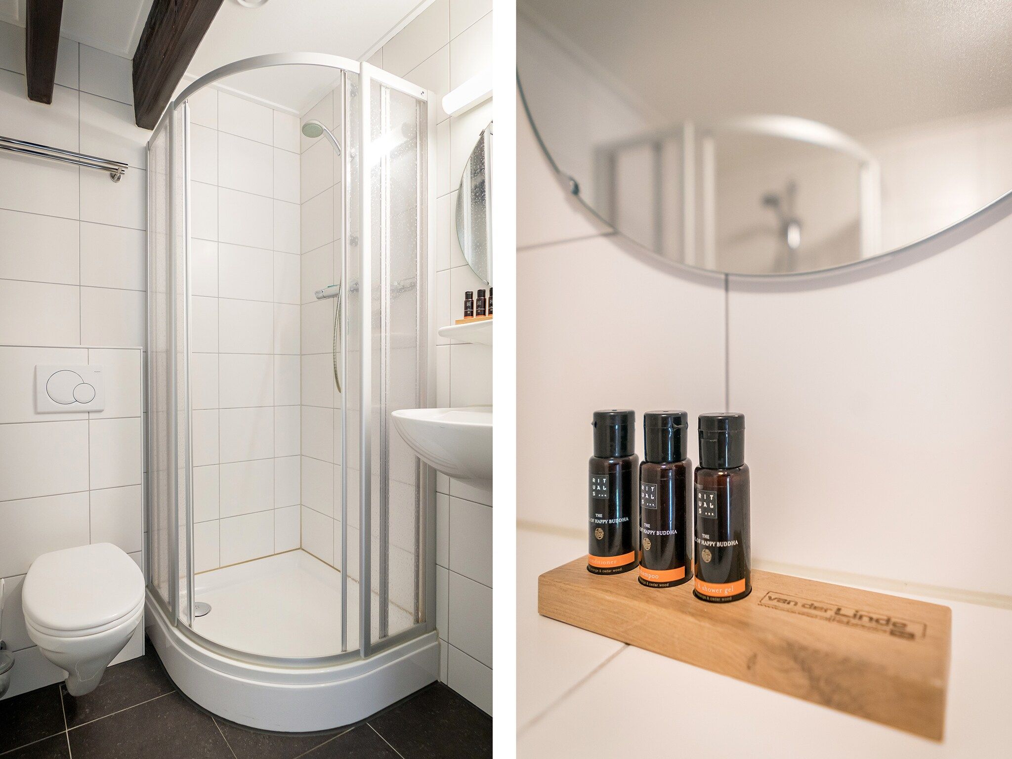 De badkamer van App Hoeve Holland T4 in De Cocksdorp Texel