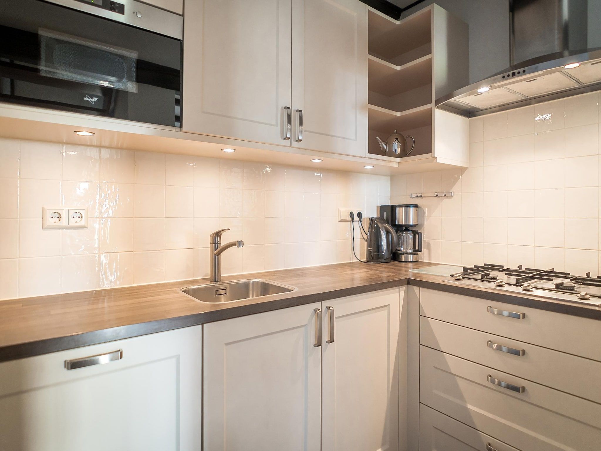 De keuken van App Hoeve Holland T4 in De Cocksdorp Texel