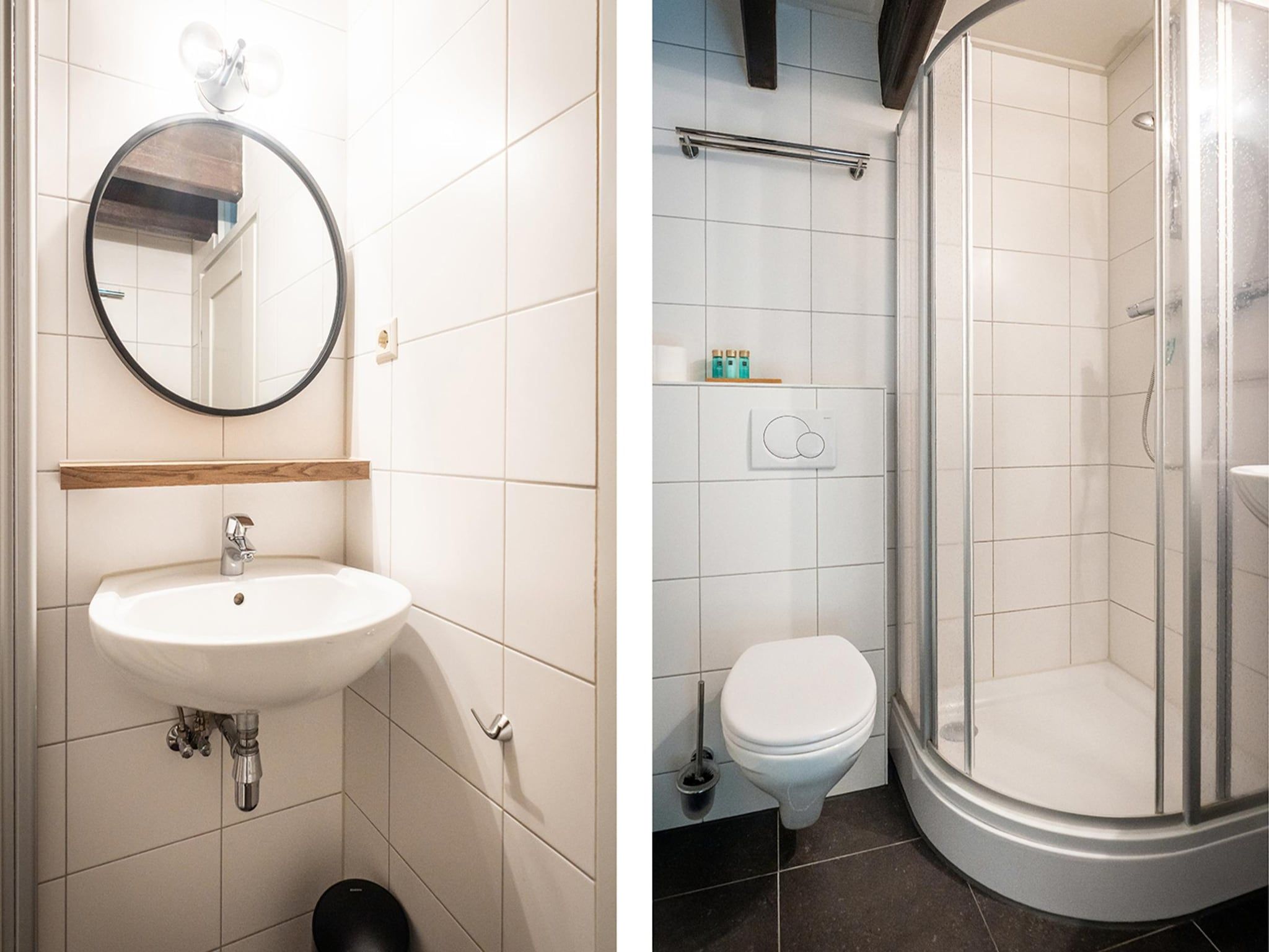 De badkamer van App Hoeve Holland T4 in De Cocksdorp Texel