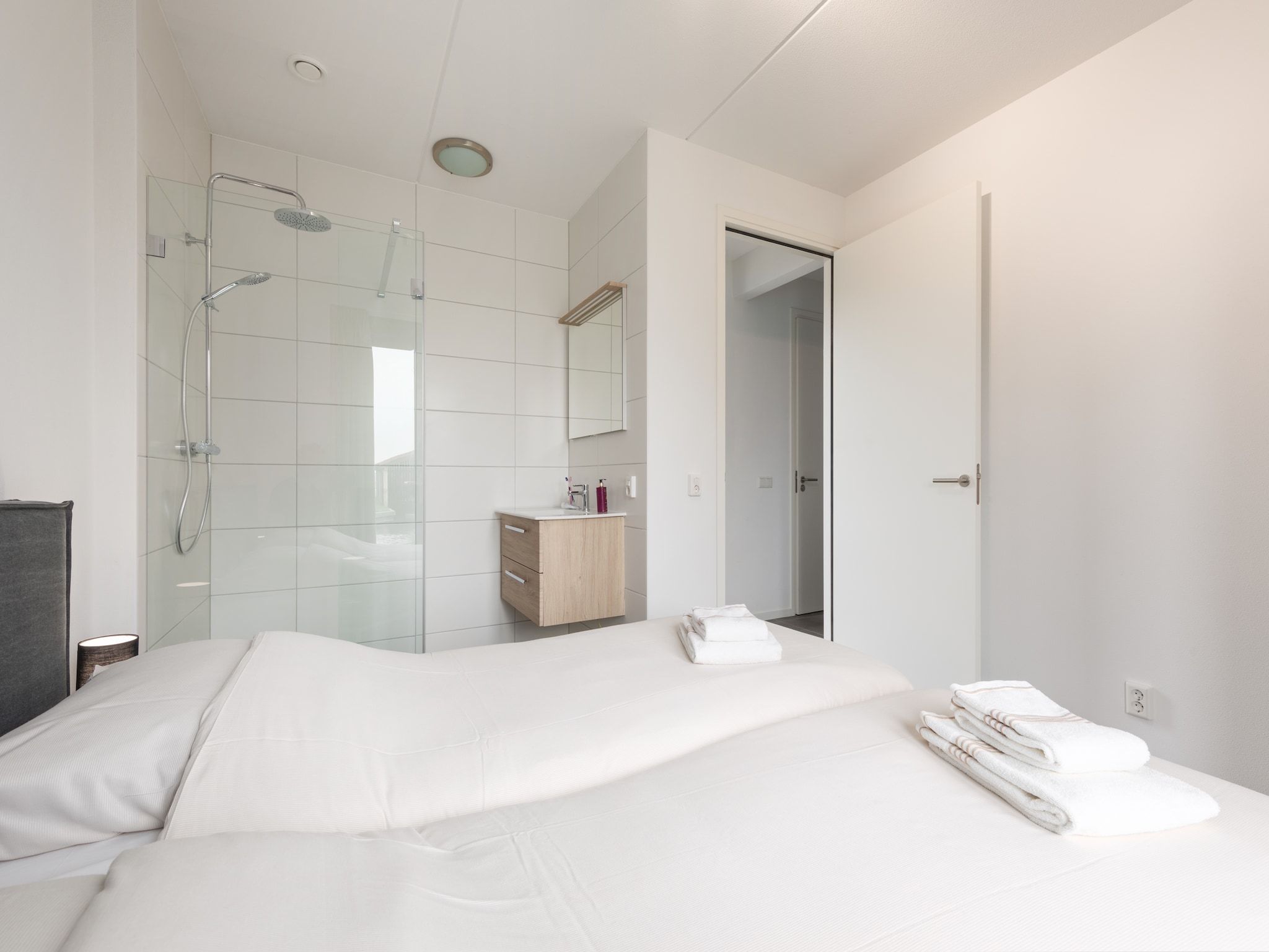 Een slaapkamer van Waterstaete Ossenzijl 1 in Ossenzijl