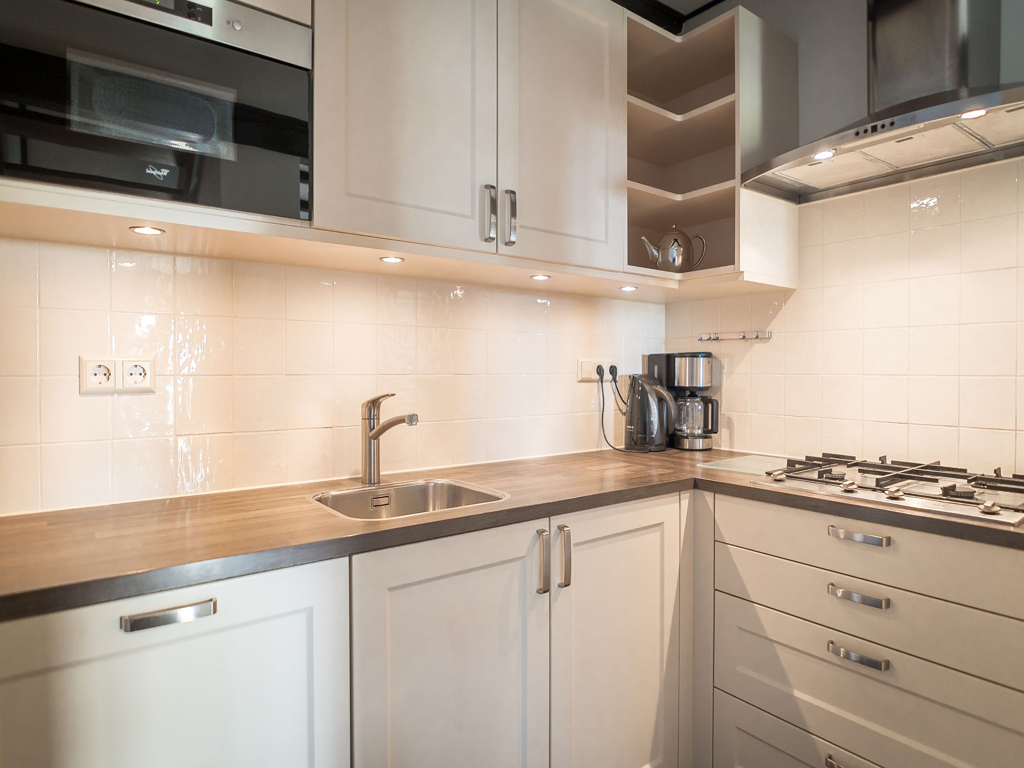 De keuken van App Hoeve Holland T3 in De Cocksdorp Texel