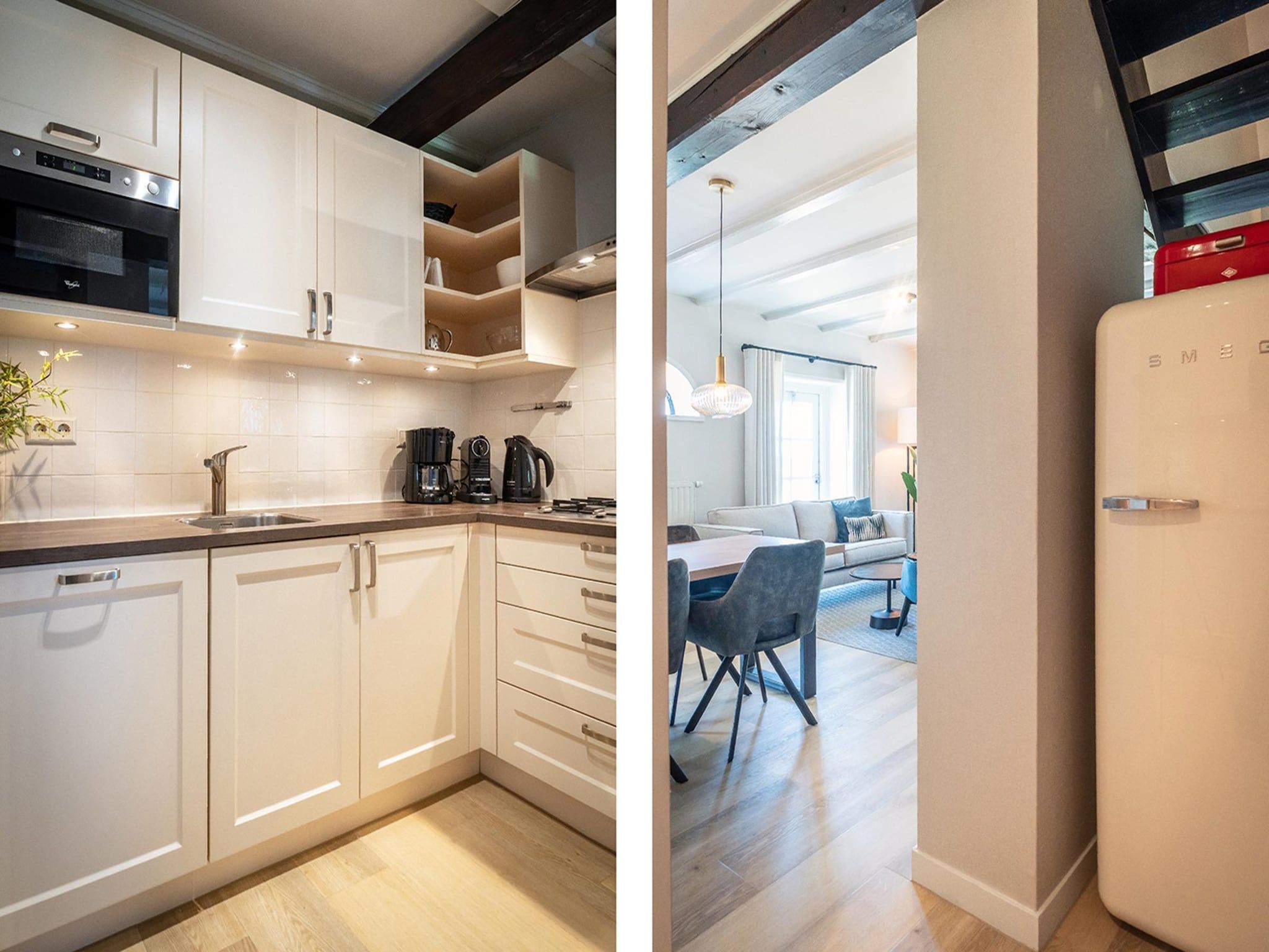 De keuken van App Hoeve Holland T3 in De Cocksdorp Texel