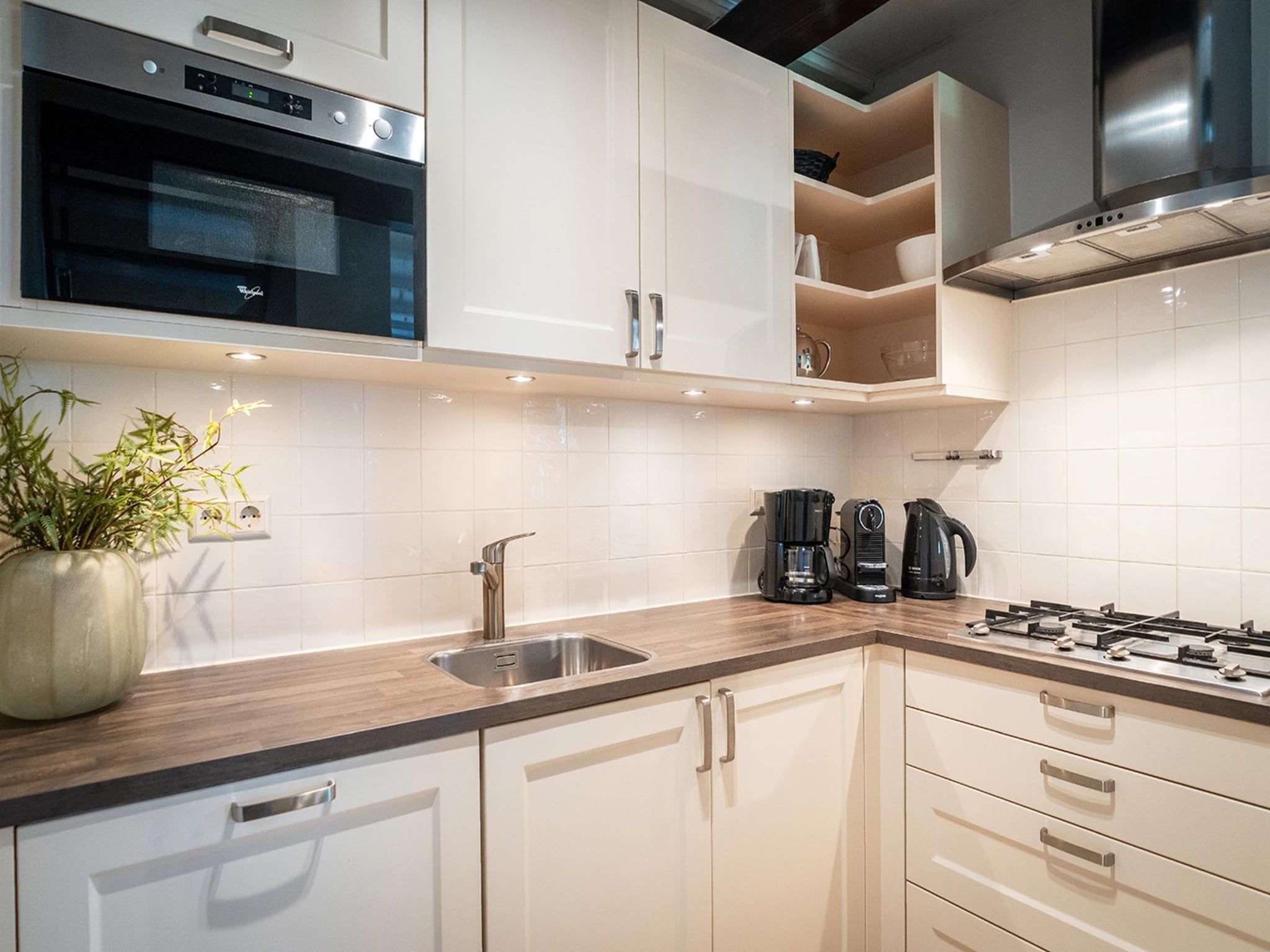 De keuken van App Hoeve Holland T3 in De Cocksdorp Texel