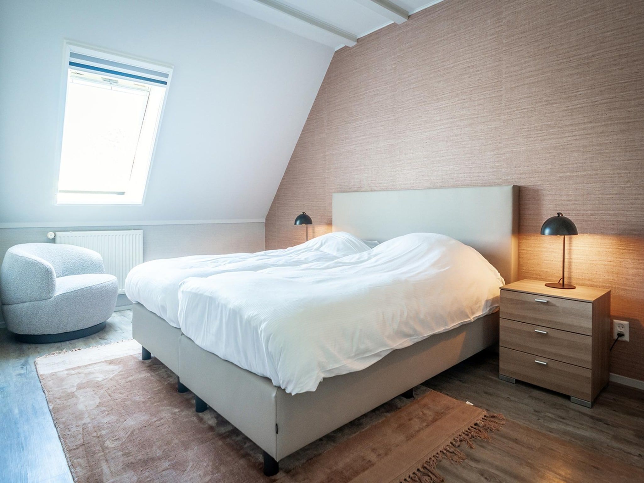 Een slaapkamer van App Hoeve Holland S2 in De Cocksdorp Texel