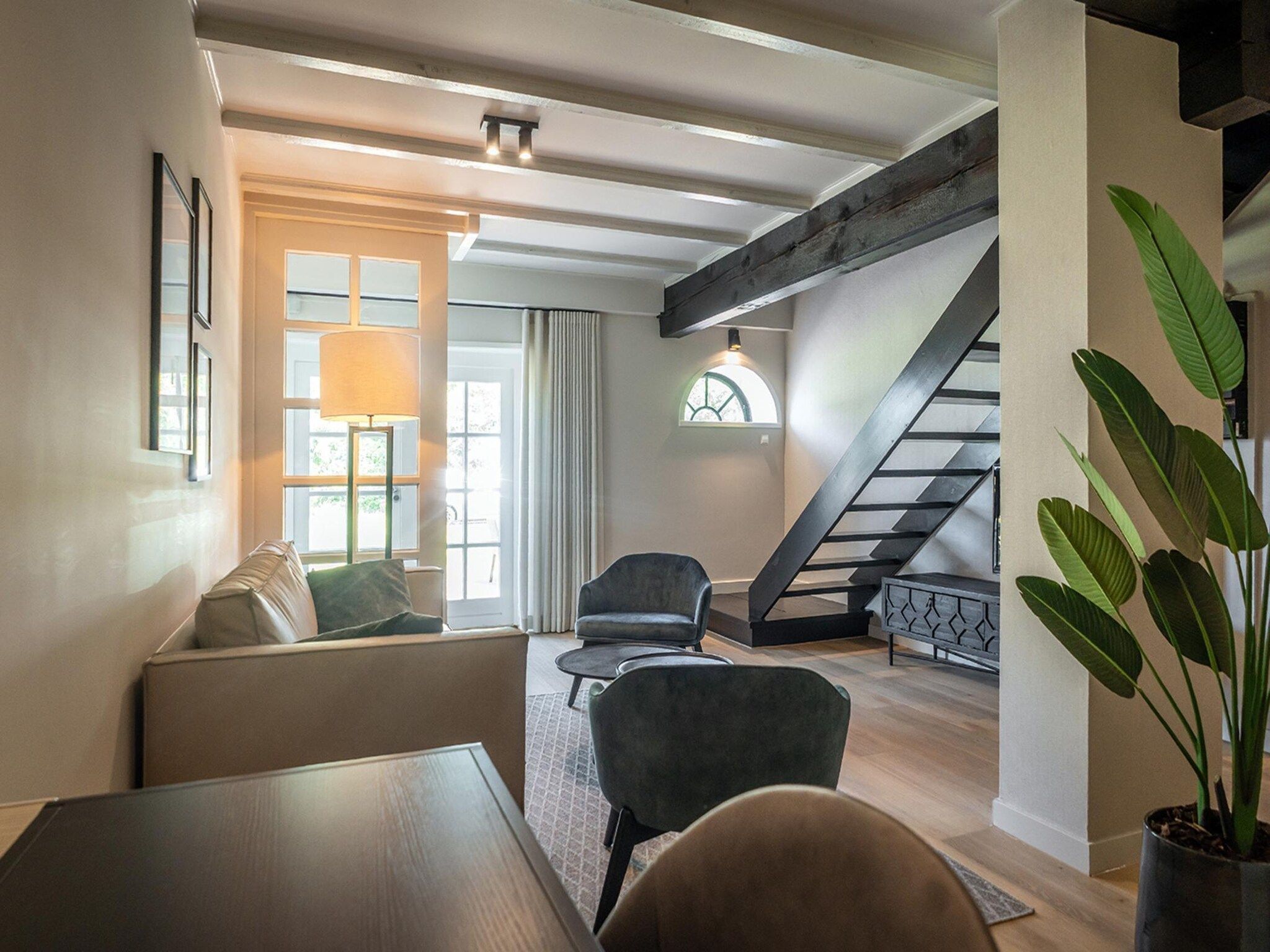 De woonkamer van App Hoeve Holland S2 in De Cocksdorp Texel