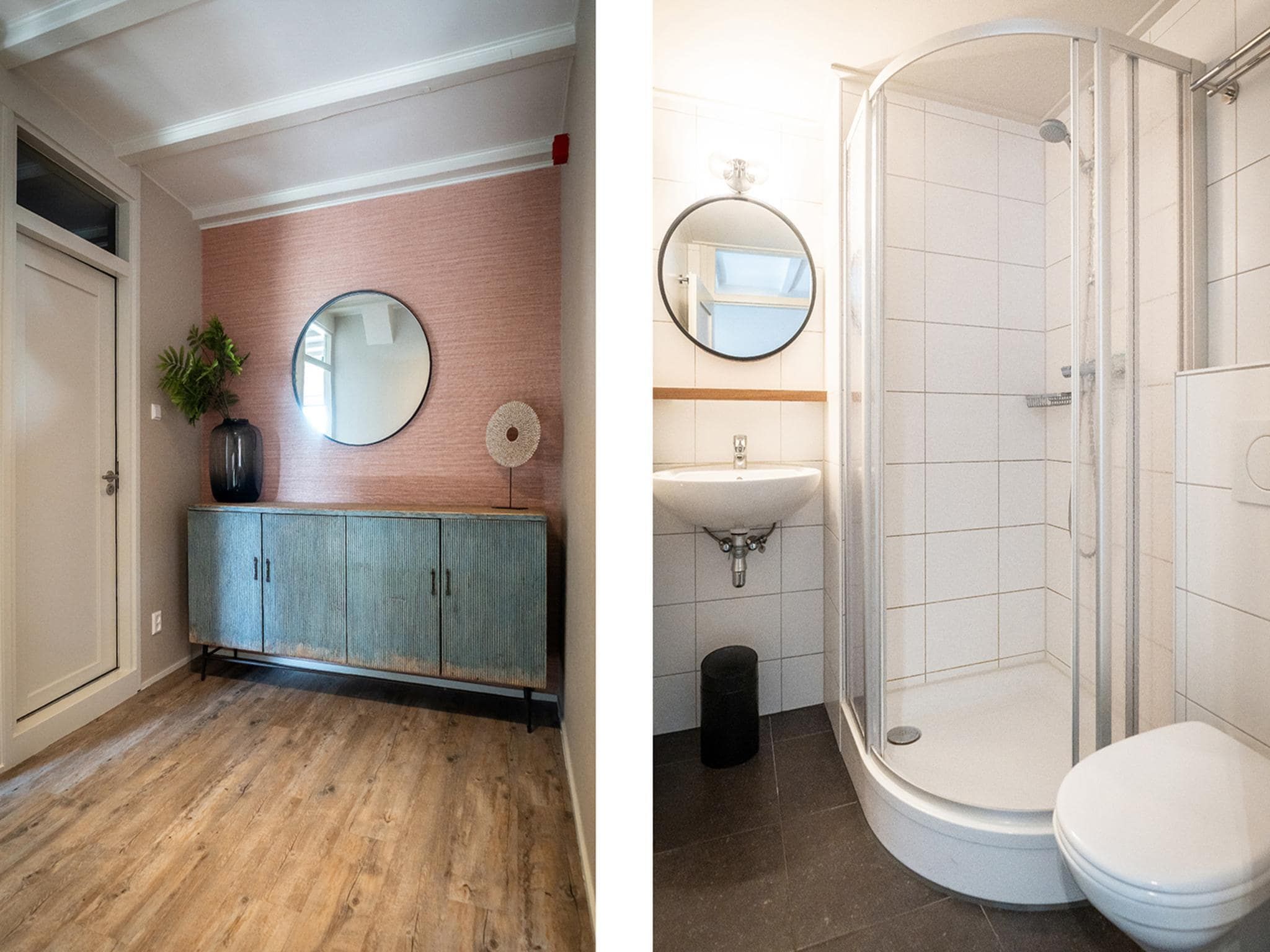 De badkamer van App Hoeve Holland S5 in De Cocksdorp Texel