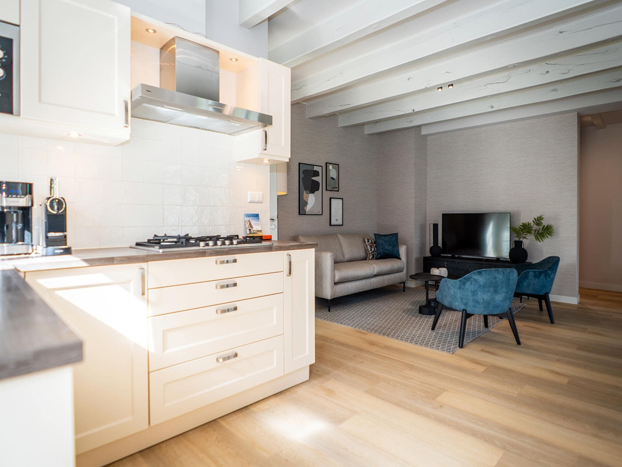 De keuken van App Hoeve Holland W6 in De Cocksdorp Texel