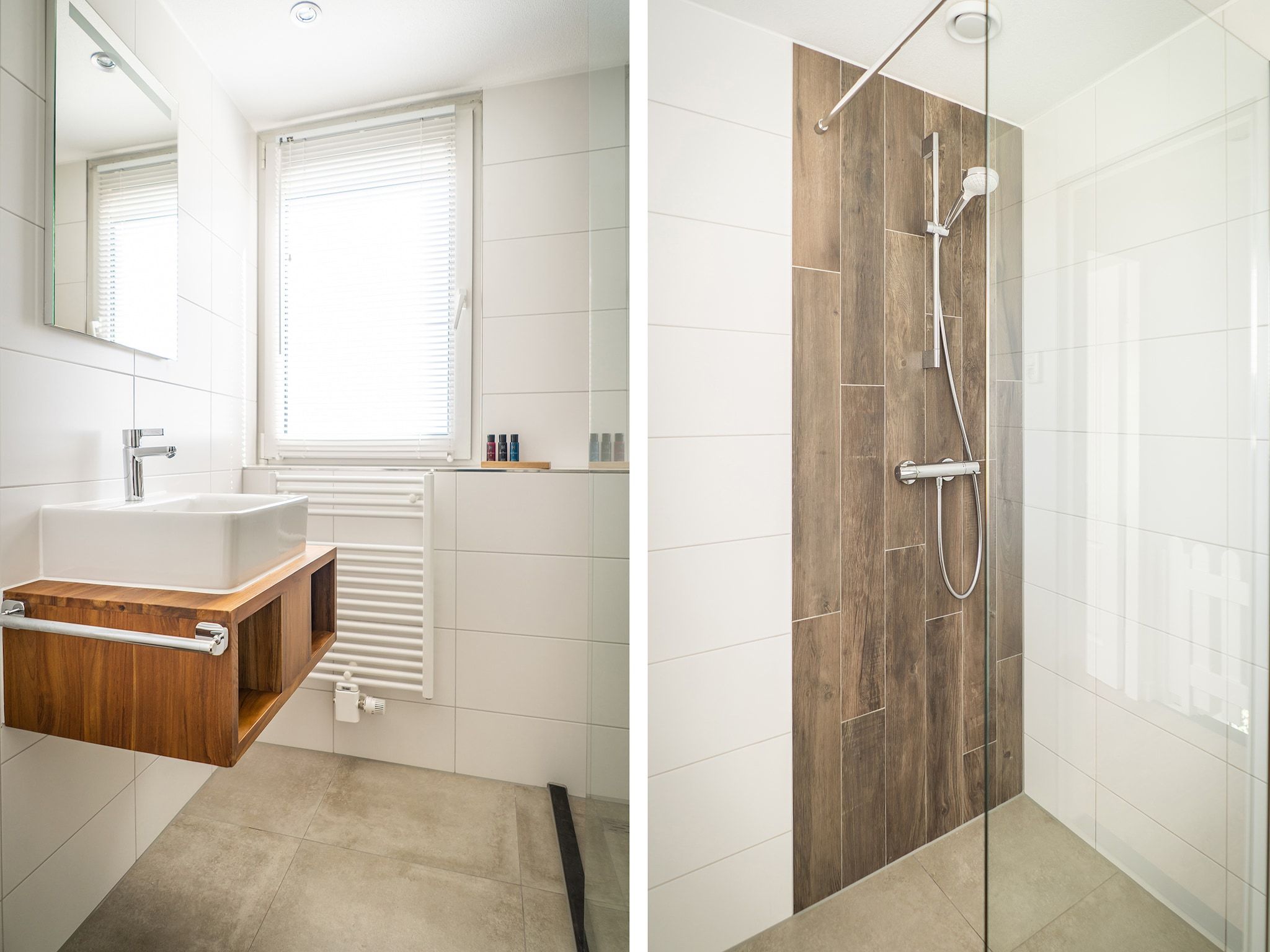 De badkamer van Bungalow Roggesloot A-8a in De Cocksdorp Texel