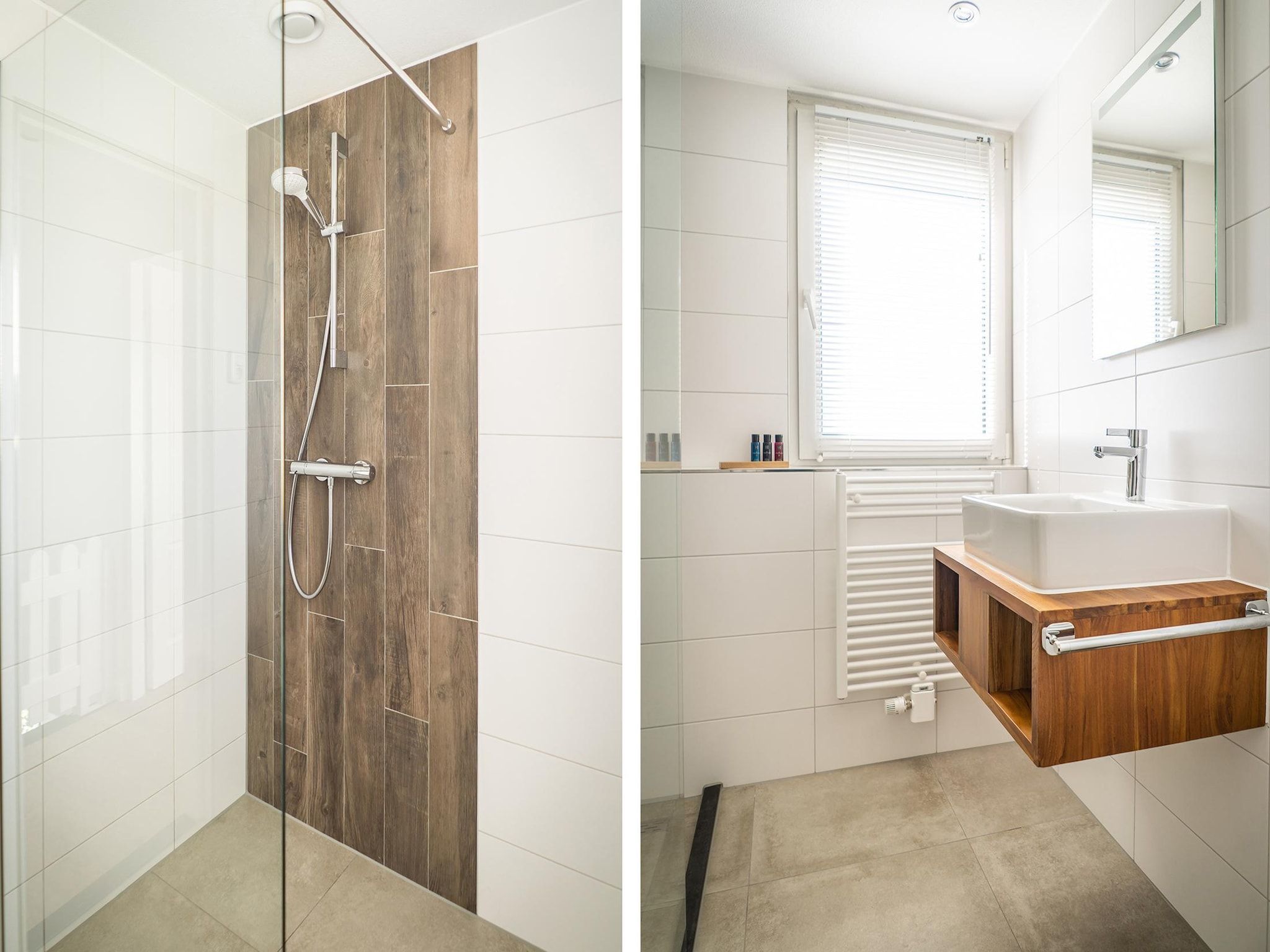 De badkamer van Bungalow Roggesloot A-8a in De Cocksdorp Texel