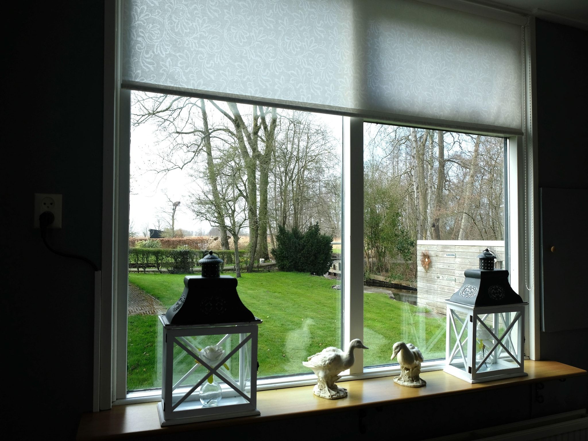 Het uitzicht vanaf Aan de dwarsgracht in Giethoorn