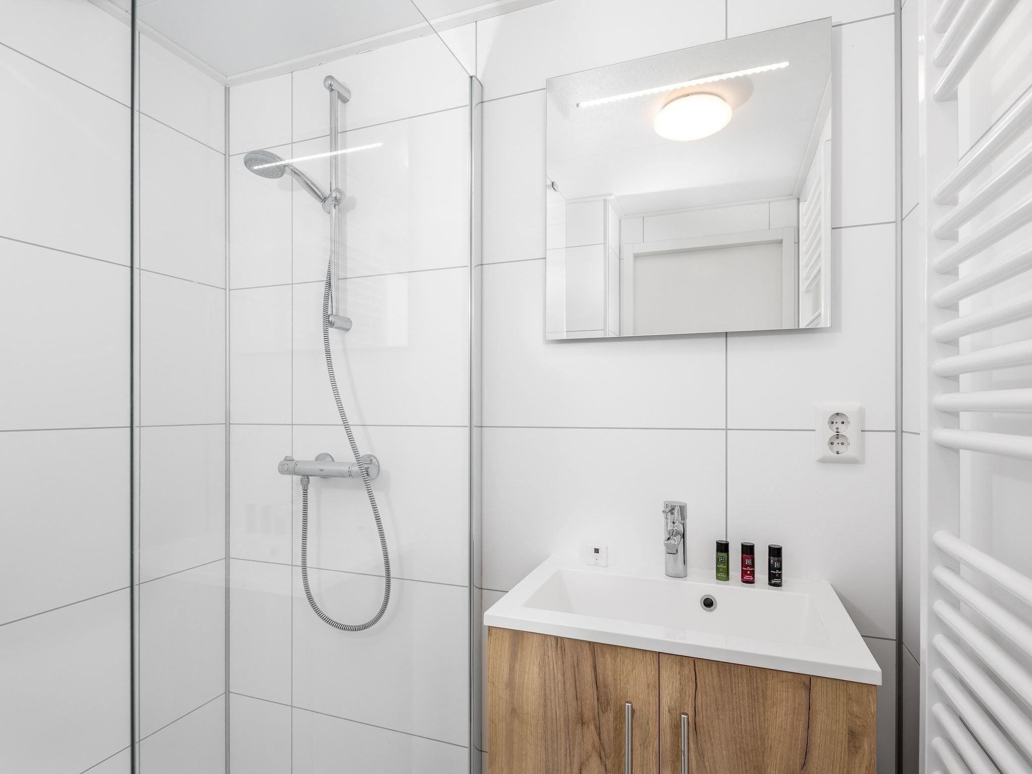 De badkamer van Vakantiepark Hunzedal 12 in Borger