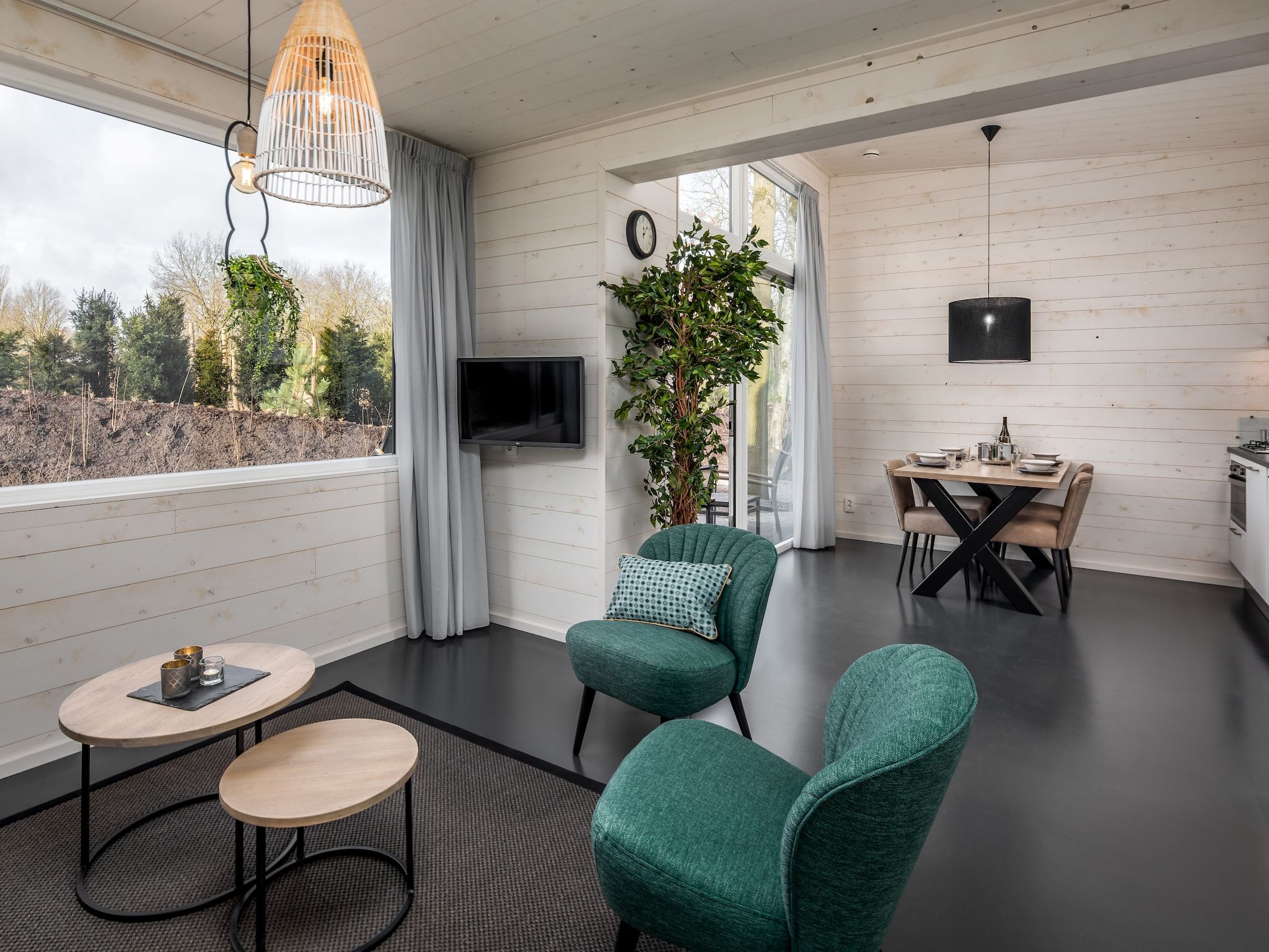 De woonkamer van Vakantiepark Schaijk 3 in Schaijk