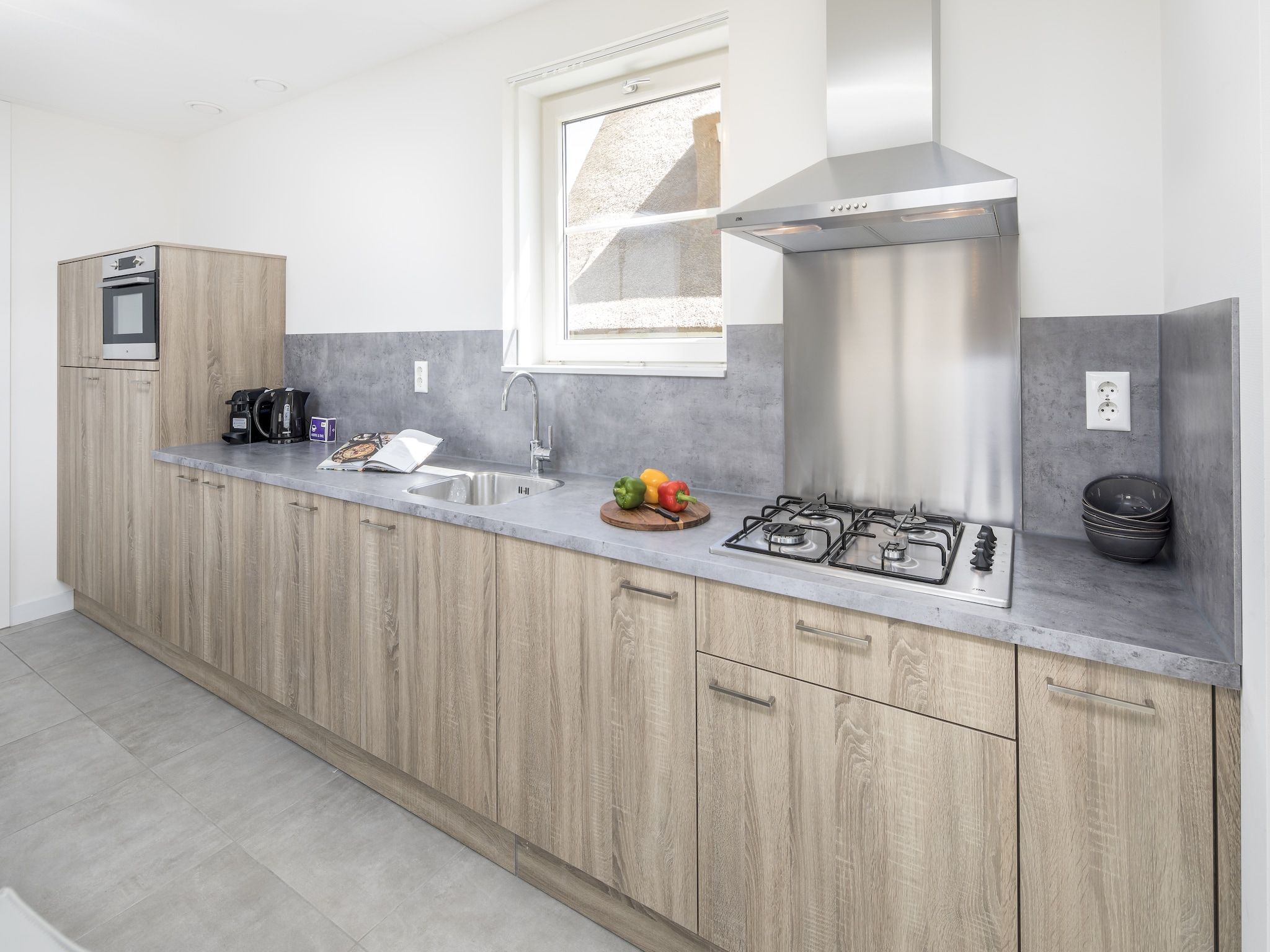 De keuken van Beach Resort Nieuwvliet-Bad 6 in Nieuwvliet-Bad