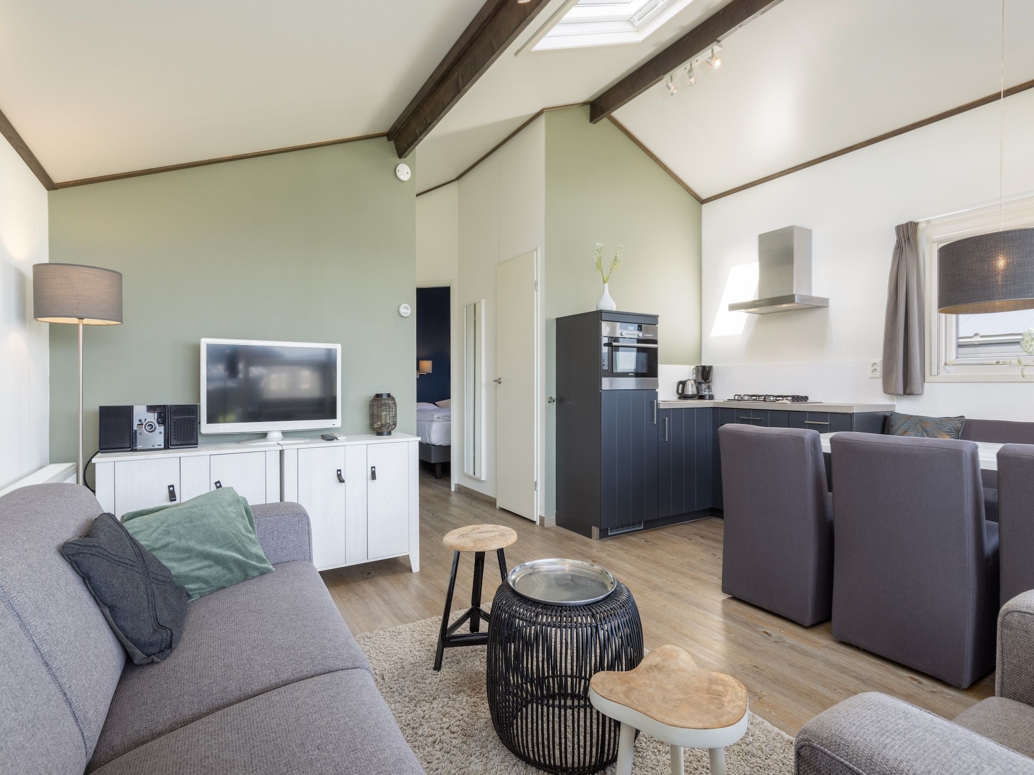 De keuken van Waterpark Terkaple 1 in Terkaple