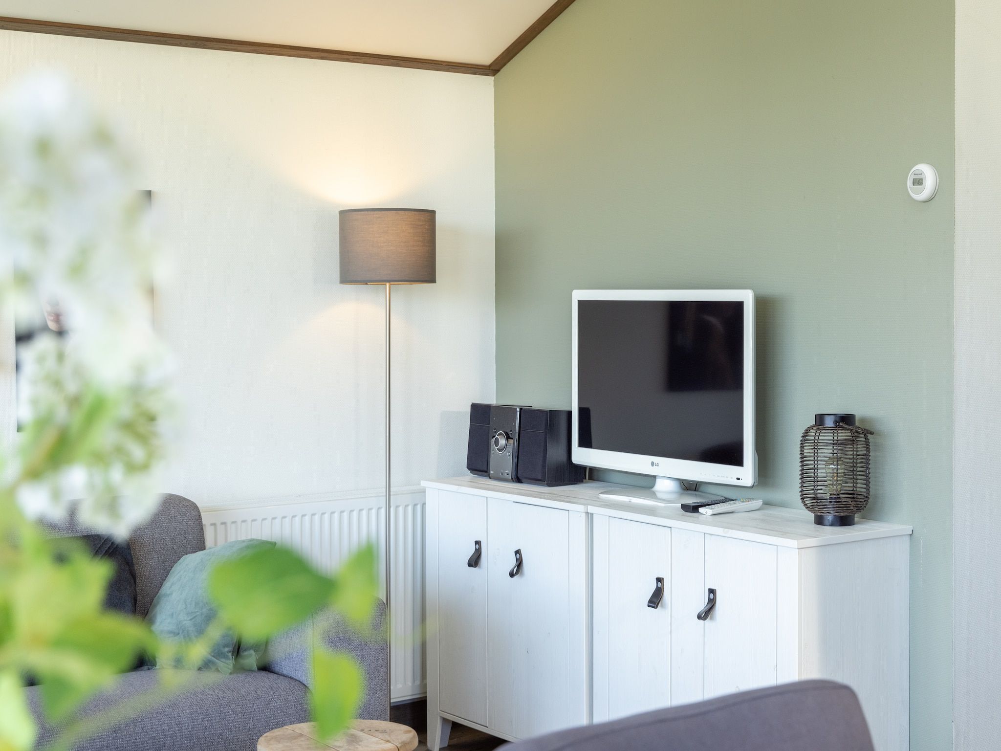 De woonkamer van Waterpark Terkaple 1 in Terkaple