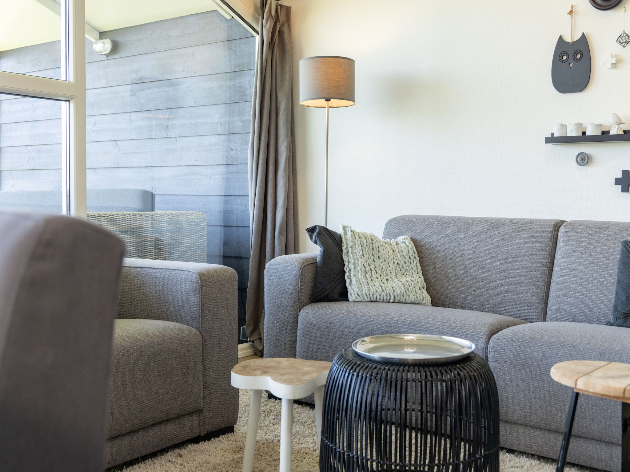 De woonkamer van Waterpark Terkaple 1 in Terkaple