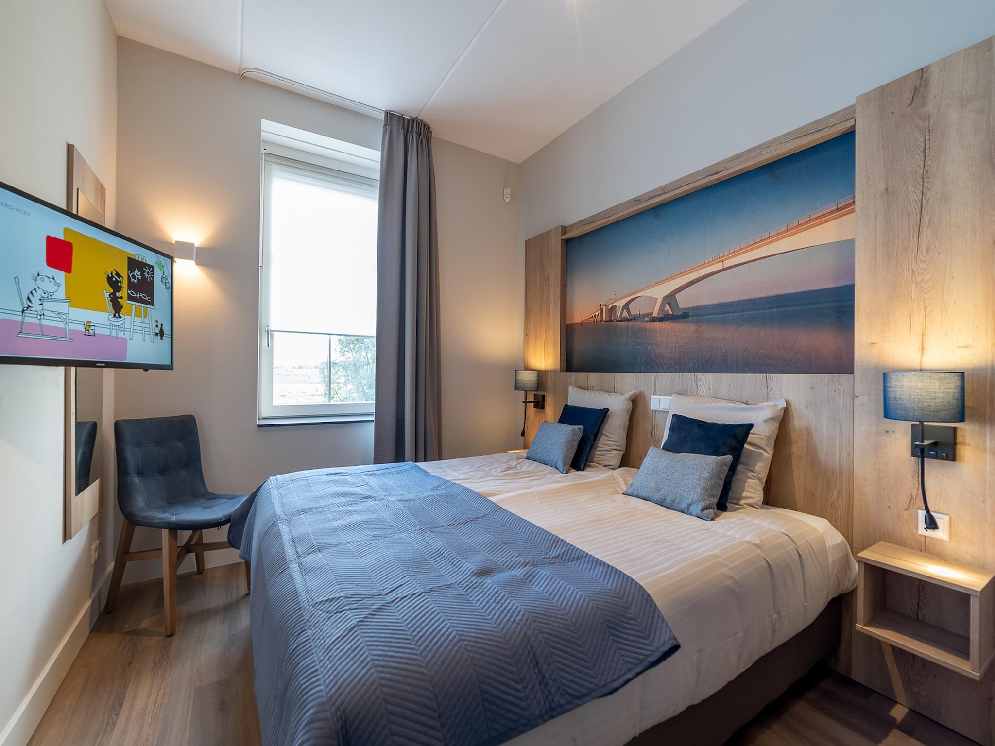 Een slaapkamer van Zeeuwse Parel Appartement 4 pers 1 bdk - 2 in Colijnsplaat