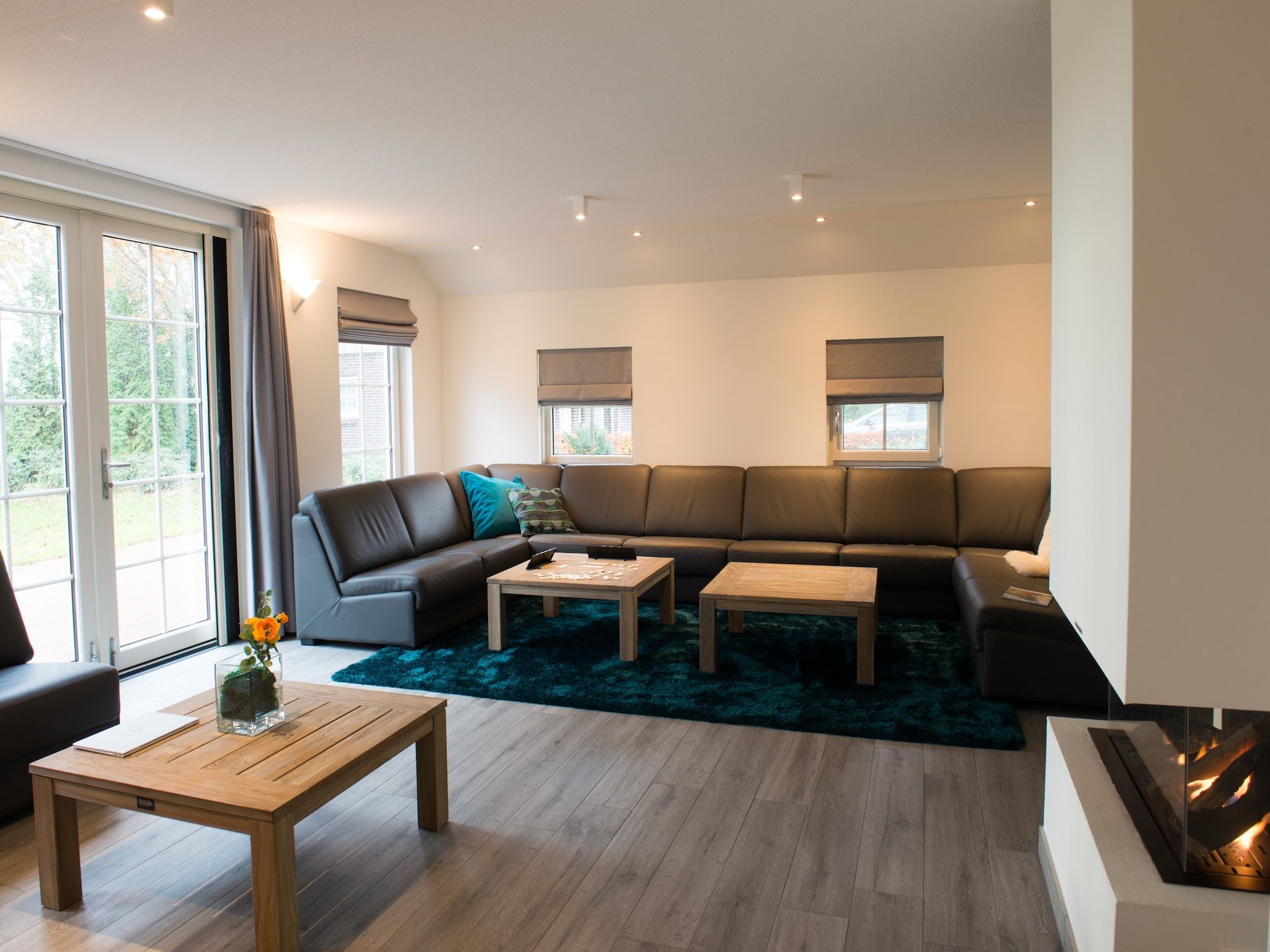 De woonkamer van Hof van Salland 9 in Hellendoorn