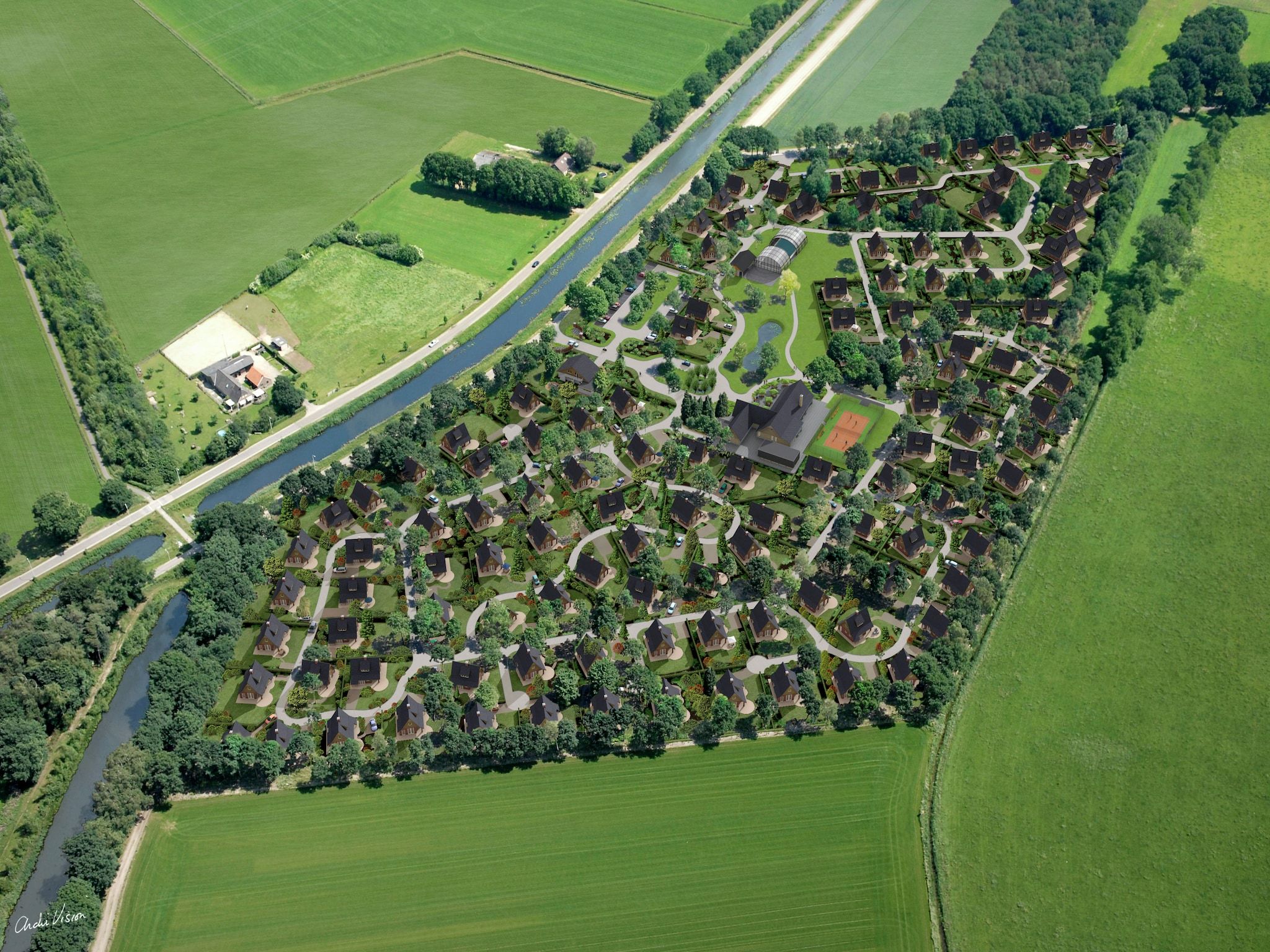 De buitenkant van Hof van Salland 9 in Hellendoorn