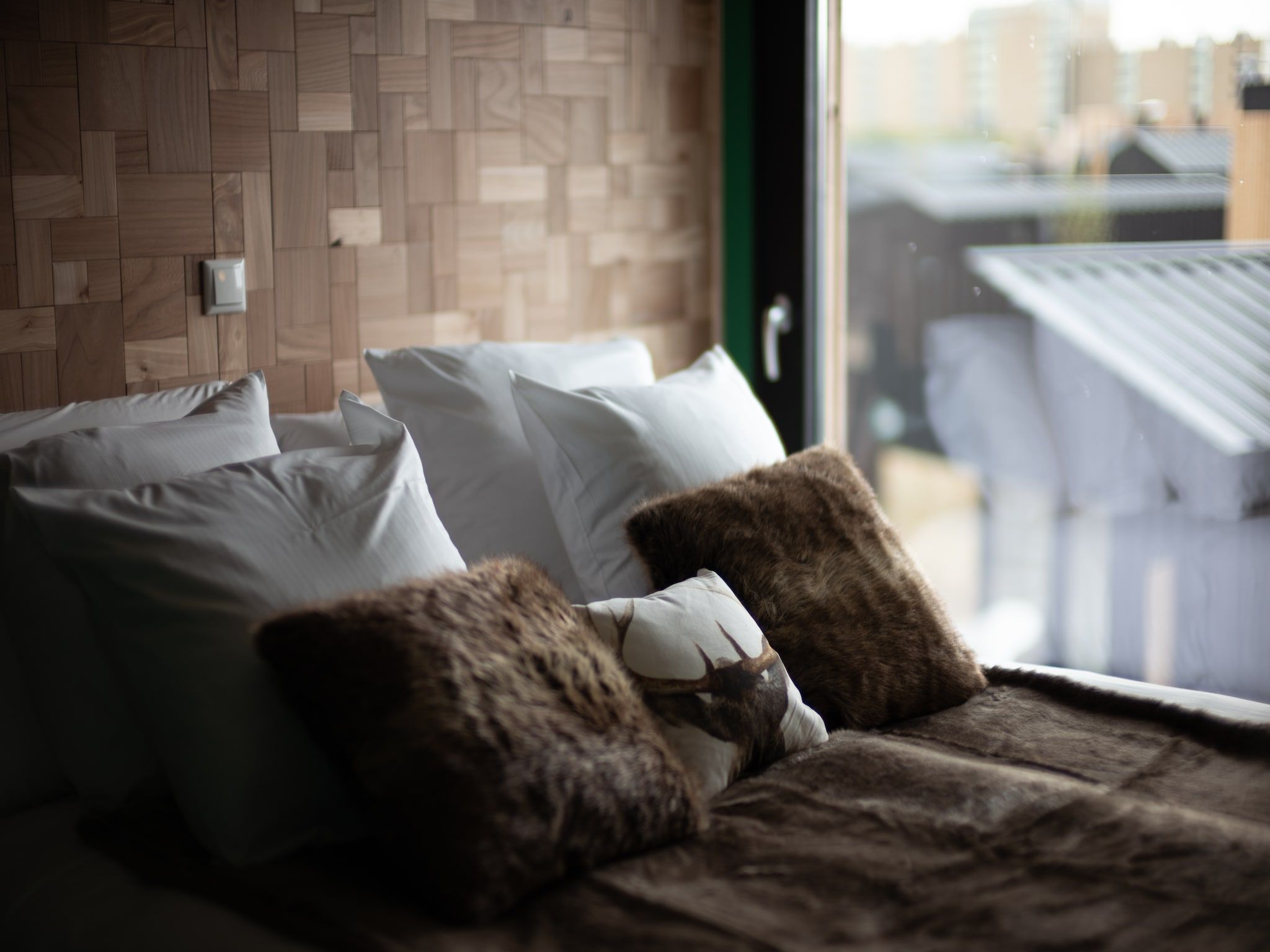 Een slaapkamer van Sea Lodges Zandvoort 5 in Zandvoort