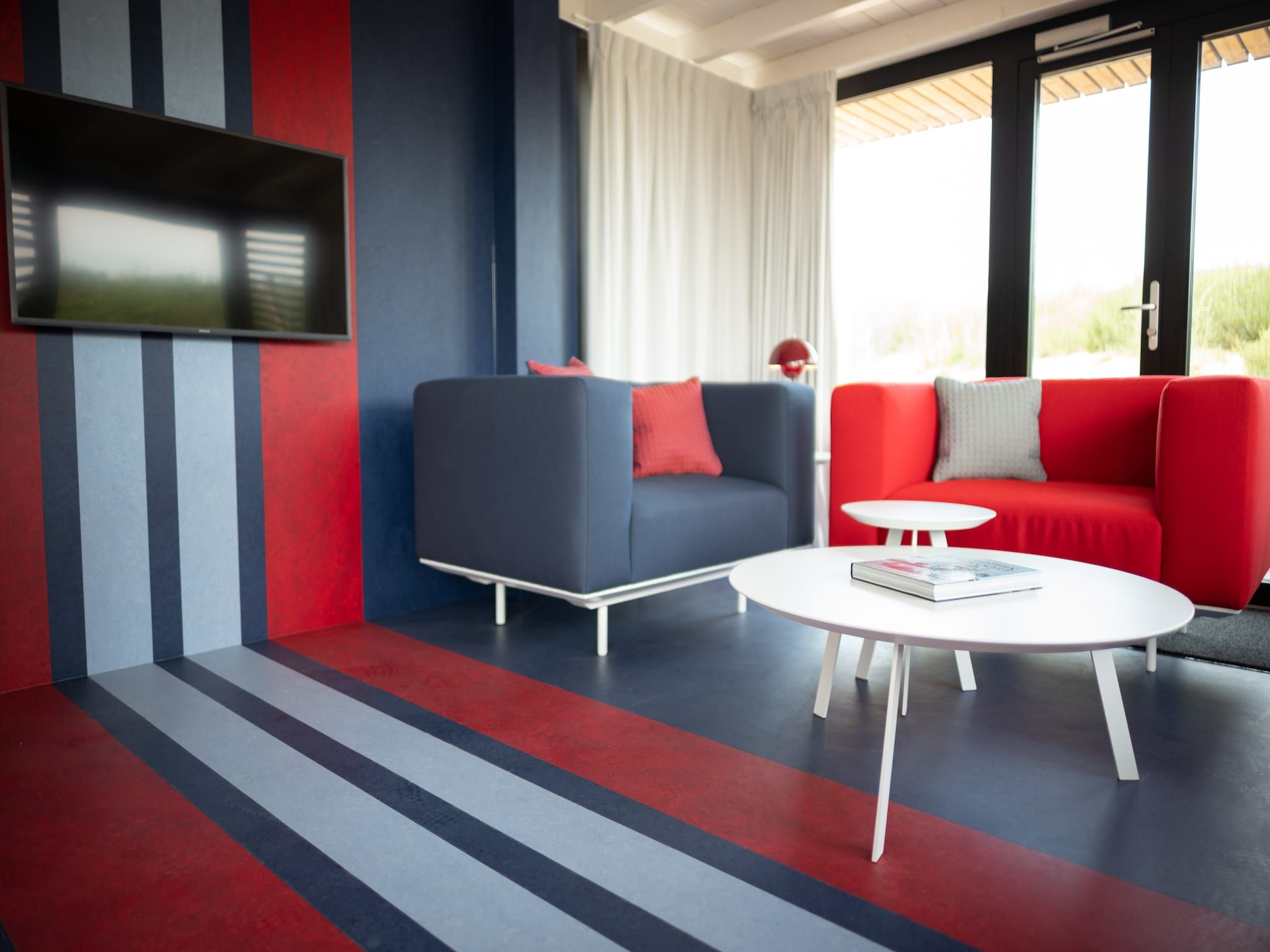 De woonkamer van Sea Lodges Zandvoort 7 in Zandvoort