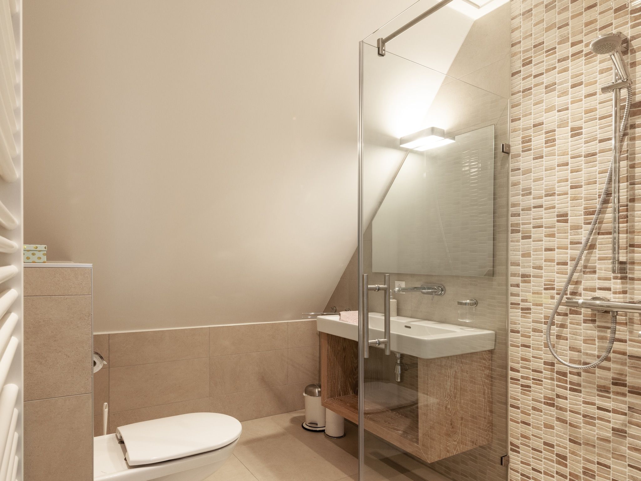 De badkamer van Friese Meren Villa's 7 in Delfstrahuizen