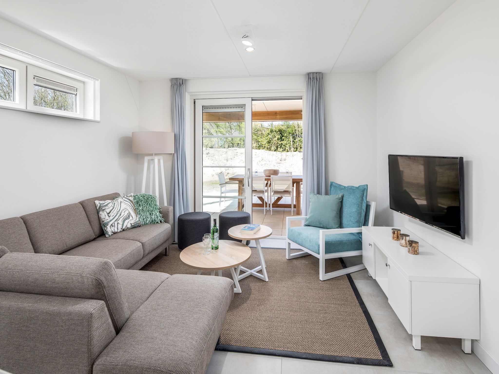 De woonkamer van Beach Resort Nieuwvliet-Bad 8 in Nieuwvliet-Bad