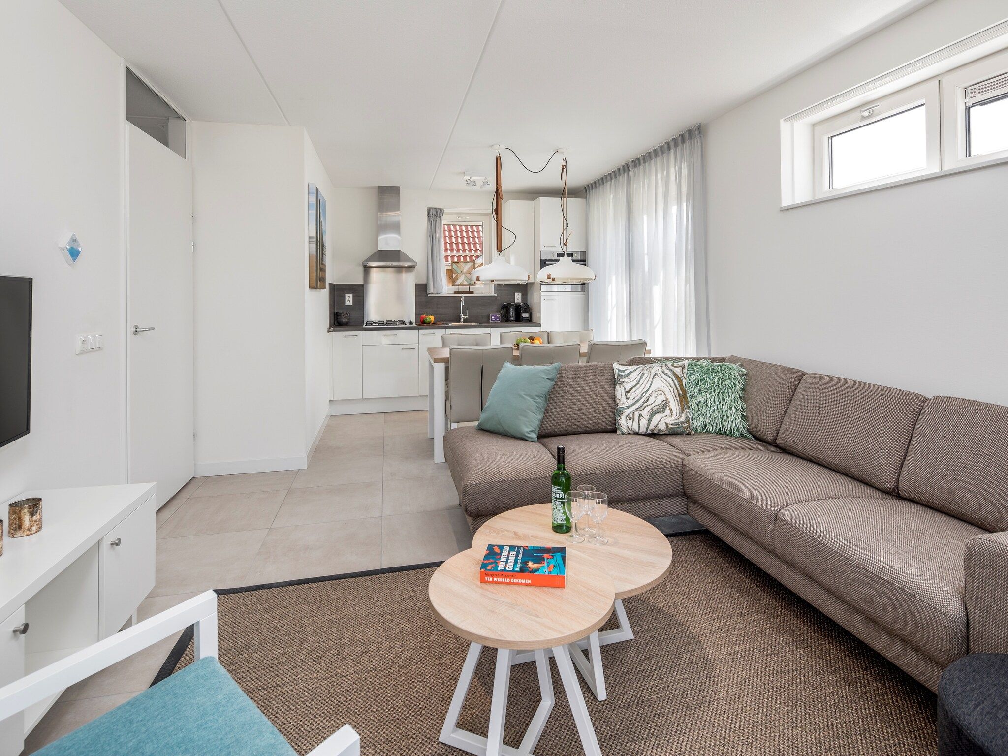 De woonkamer van Beach Resort Nieuwvliet-Bad 8 in Nieuwvliet-Bad