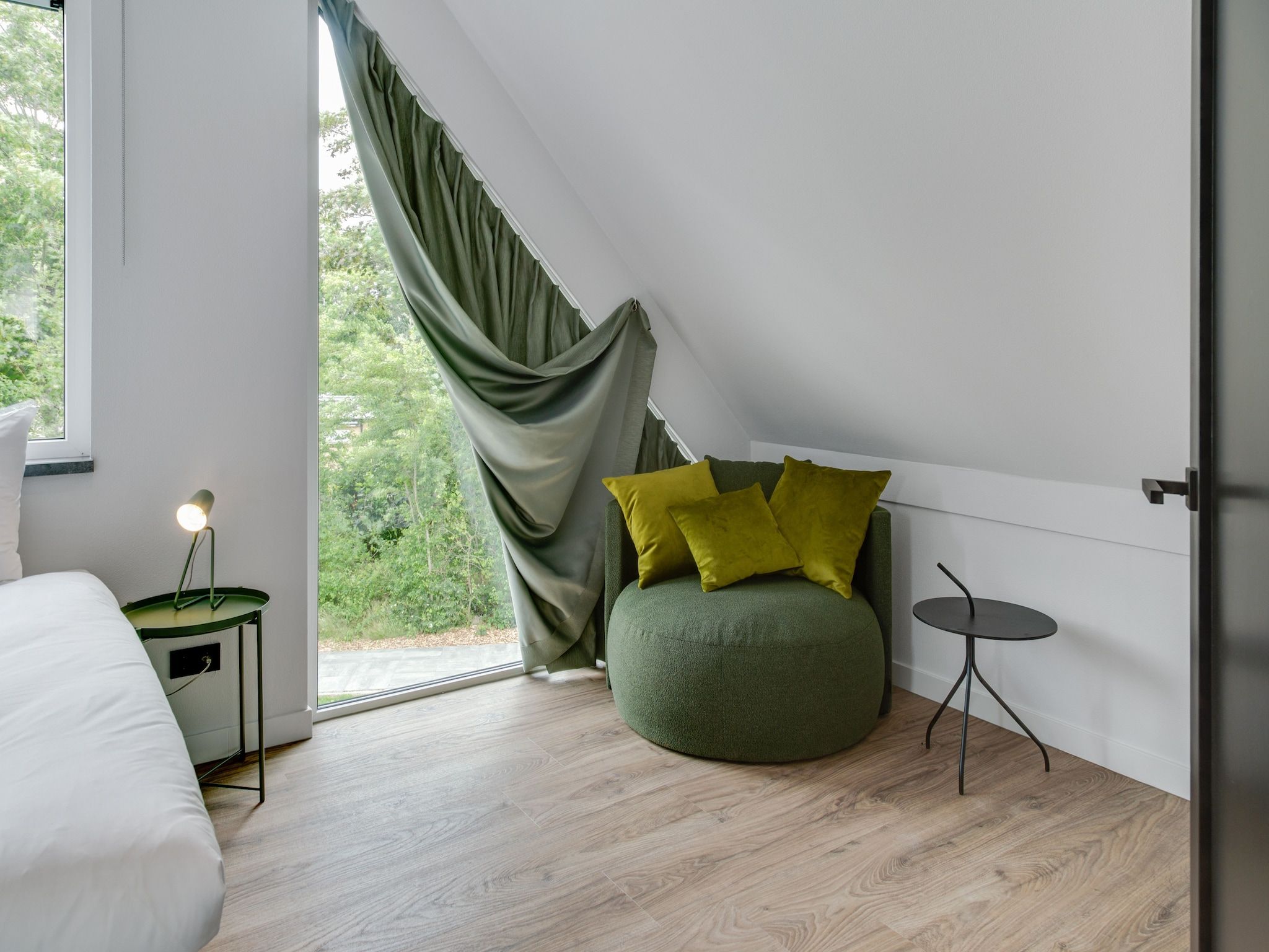 Een slaapkamer van De Koog nr 1 - 6 pers woning de luxe in De Koog Texel