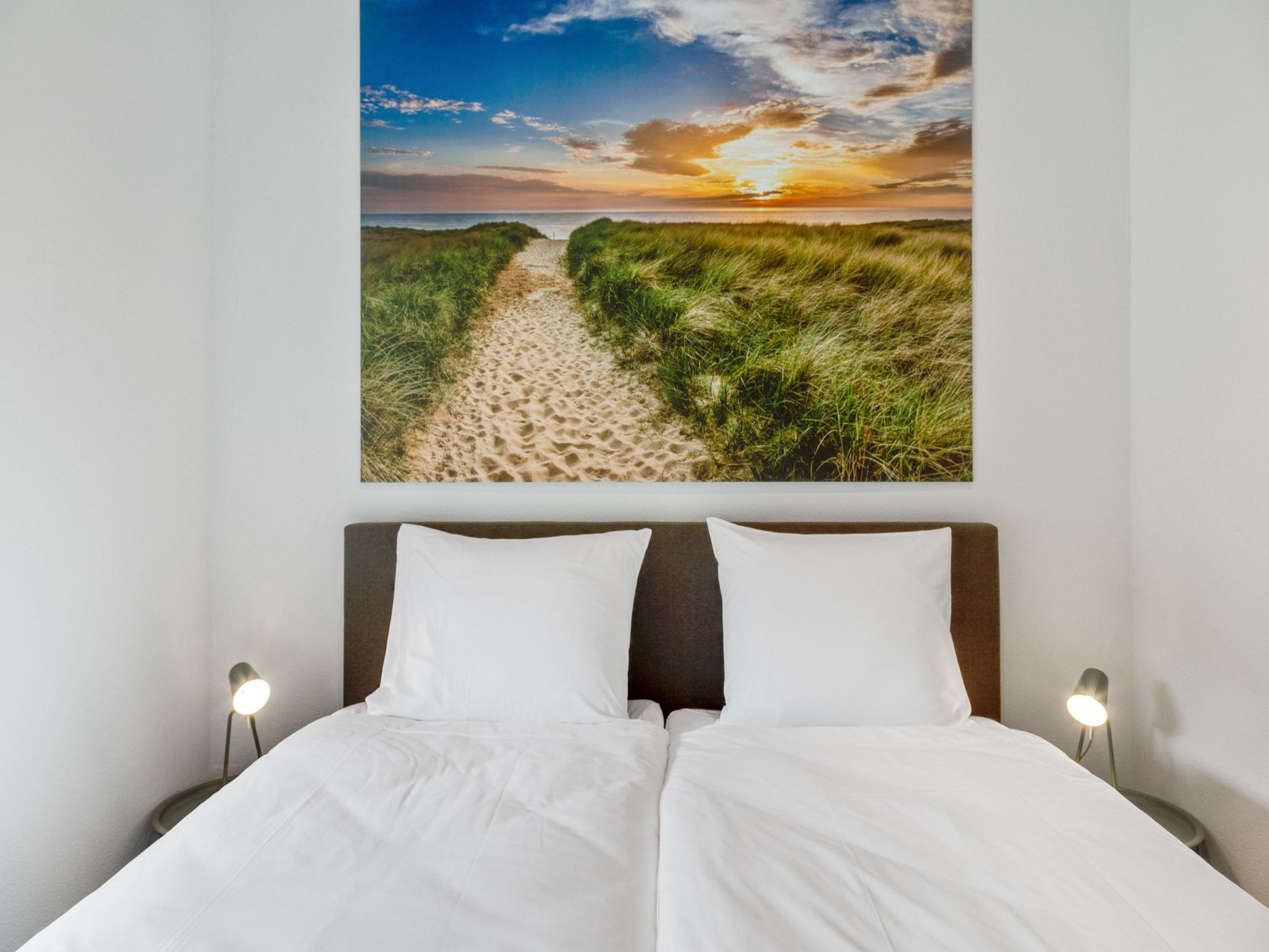 Een slaapkamer van De Koog nr 2 - 6 pers woning de luxe in De Koog Texel North Holland