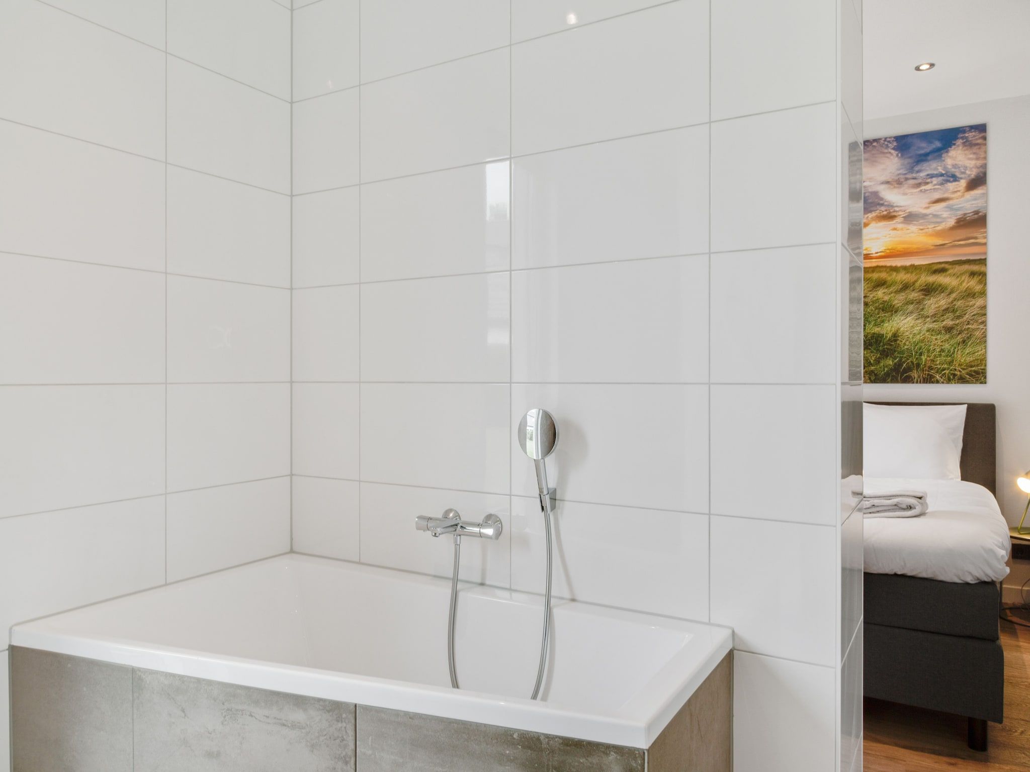 De badkamer van De  Koog  nr 3 - 6 pers woning de luxe in De Koog Texel