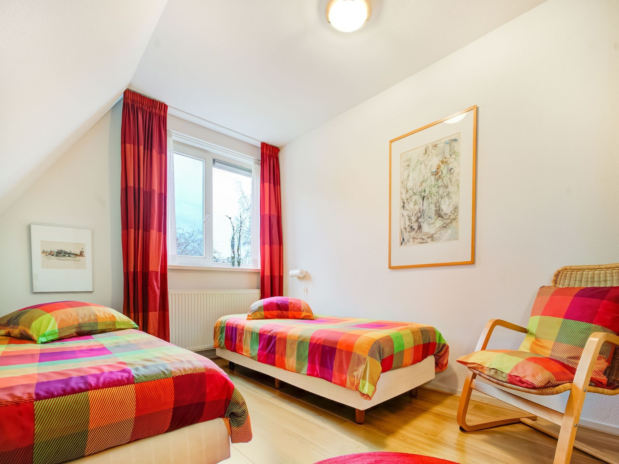 Een slaapkamer van Vakantie appartement De Stelling in Noordwolde