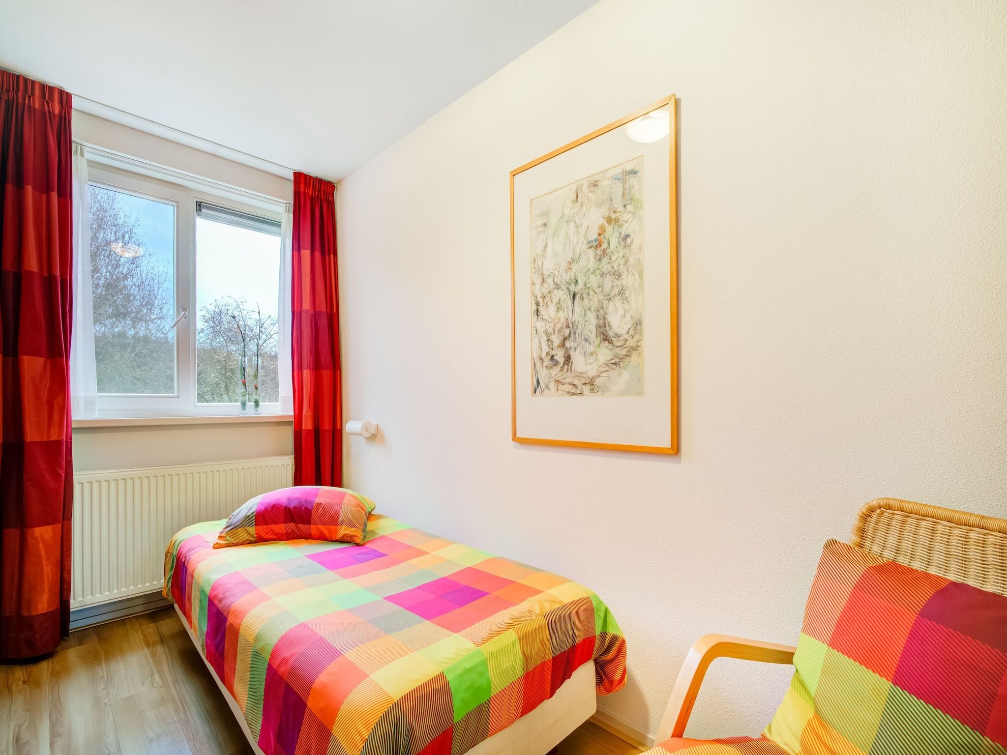 Een slaapkamer van Vakantie appartement De Stelling in Noordwolde