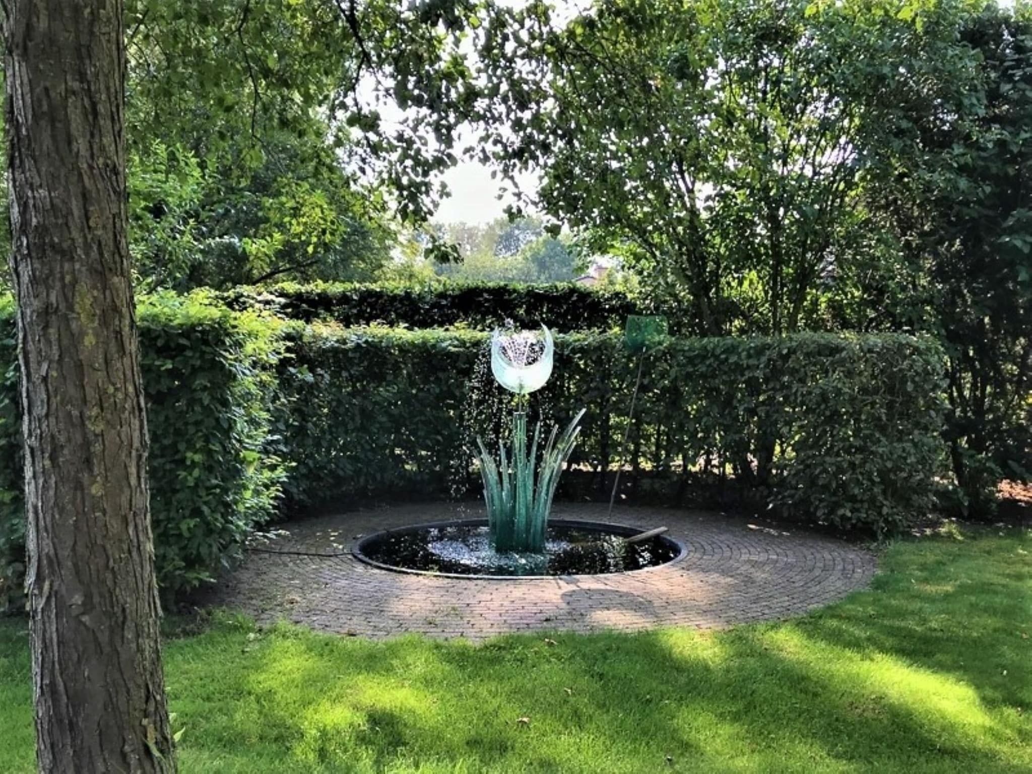 De tuin van Vakantie appartement De Stelling in Noordwolde