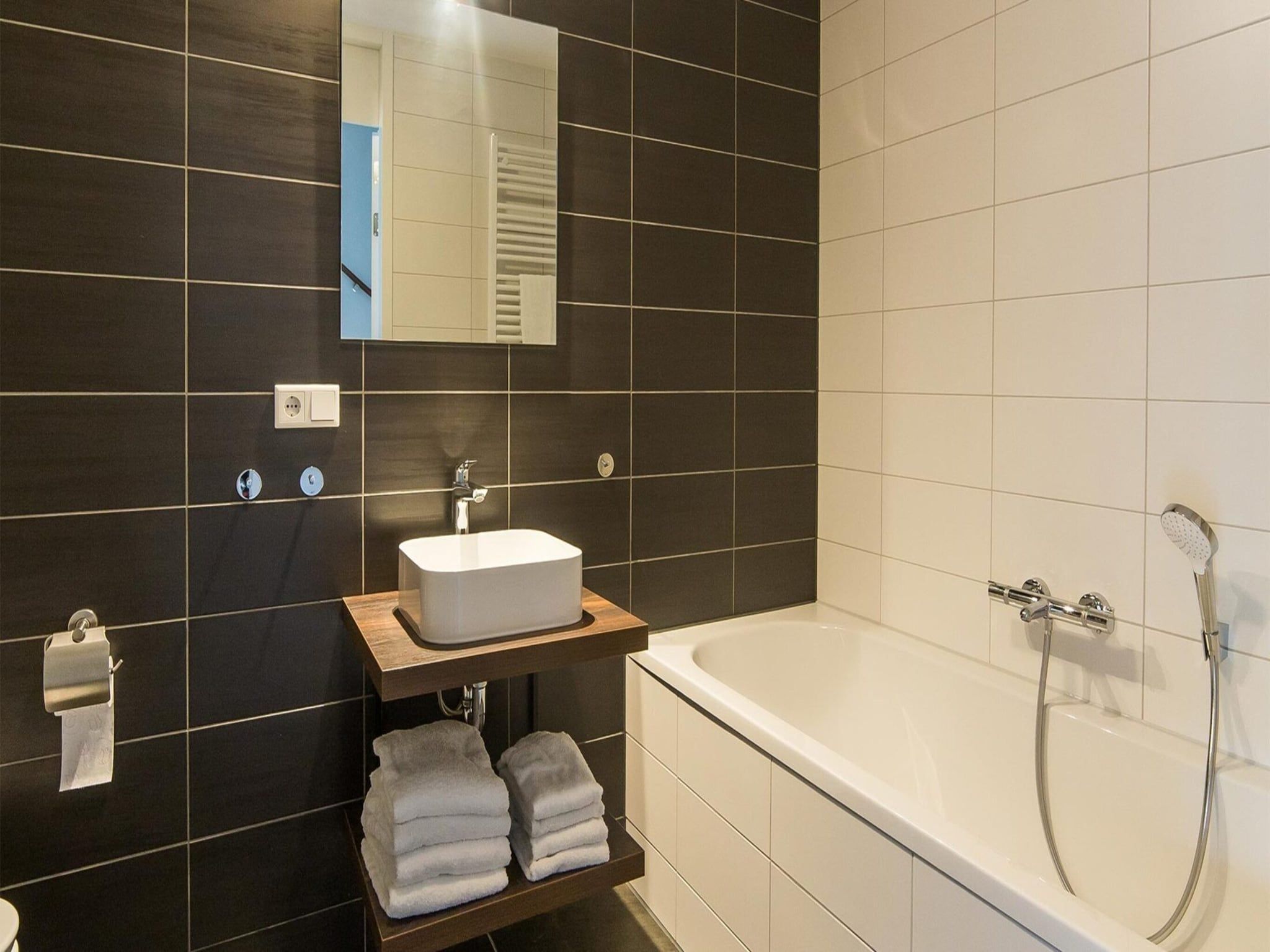 De badkamer van Resort Maastricht 12 in Maastricht