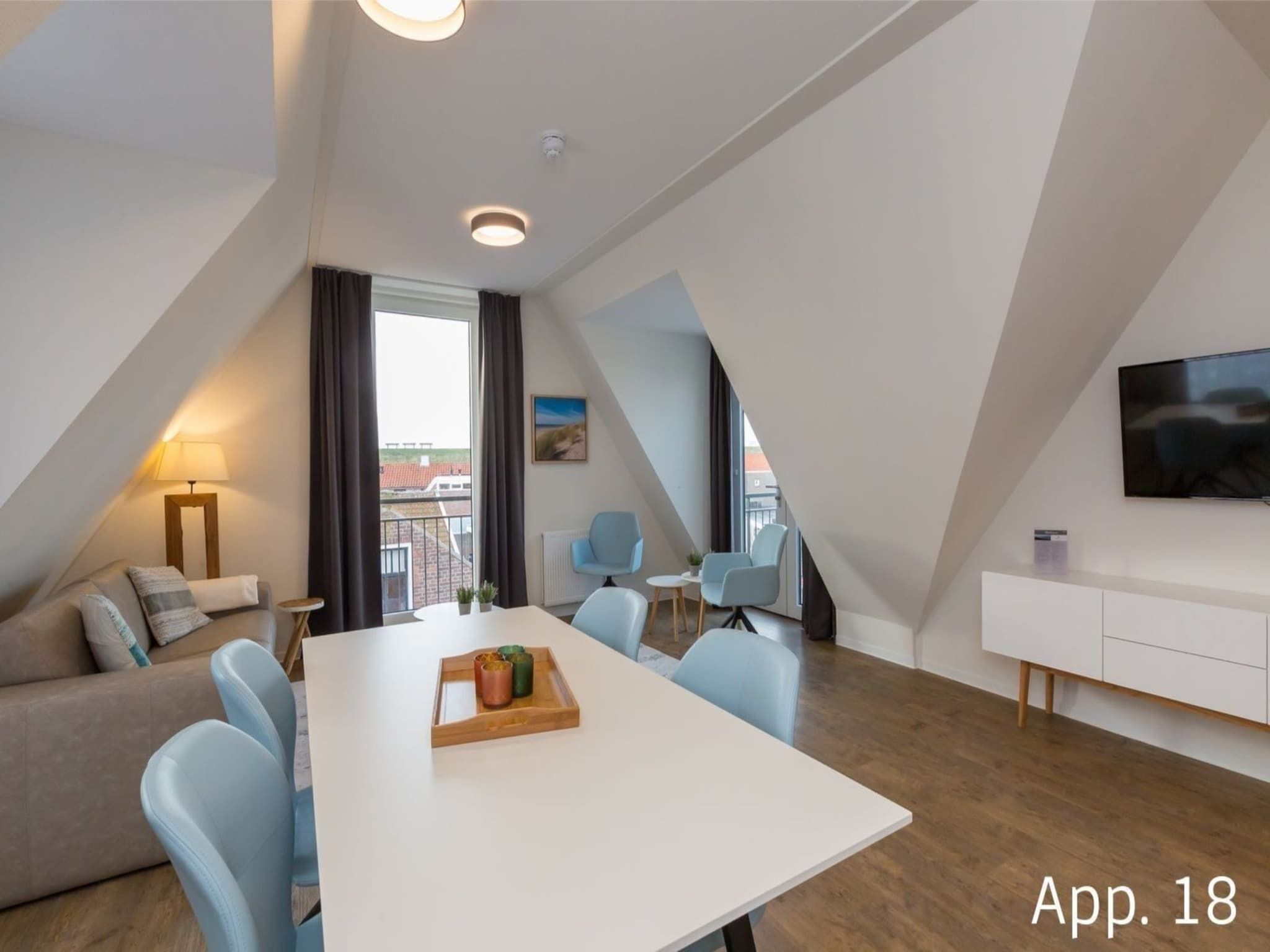 De woonkamer van Aparthotel Zoutelande - 6 pers luxe appartement huisdier in Zoutelande