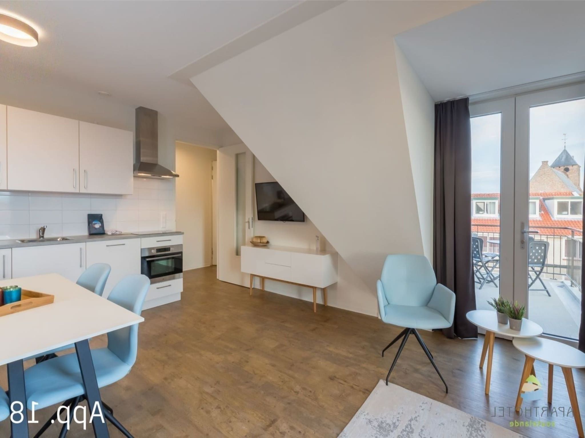 De woonkamer van Aparthotel Zoutelande - 6 pers luxe appartement huisdier in Zoutelande