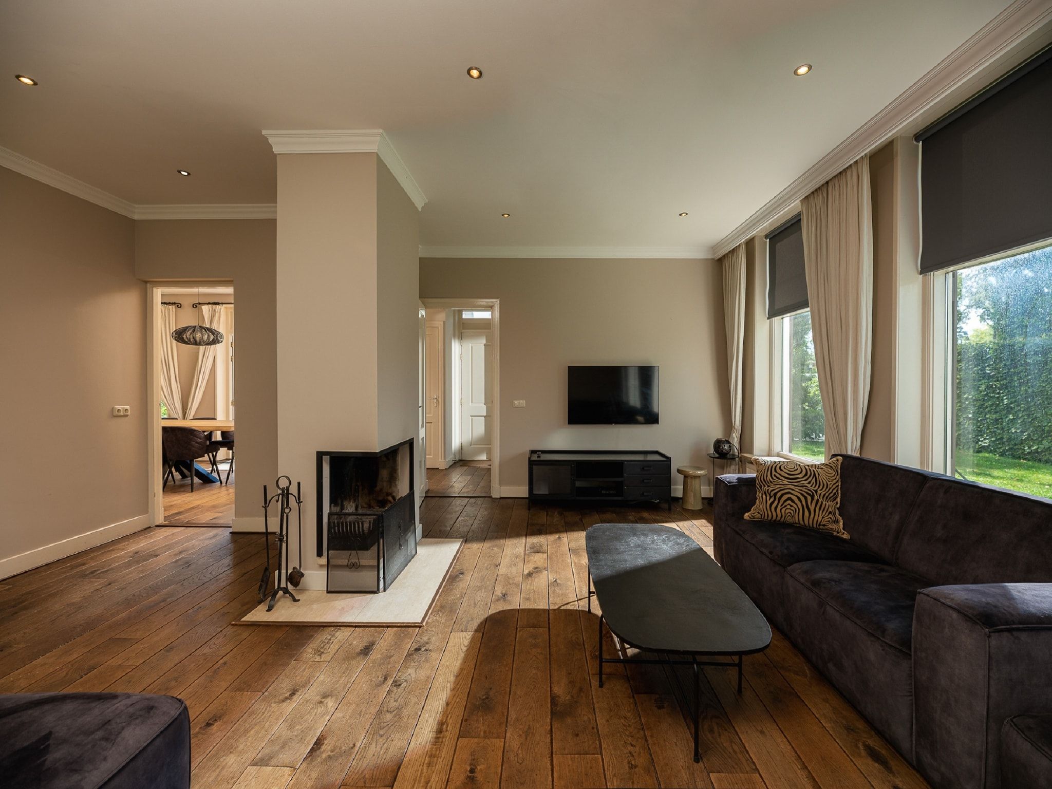 De woonkamer van Landgoed De IJsvogel 10 in Voorthuizen