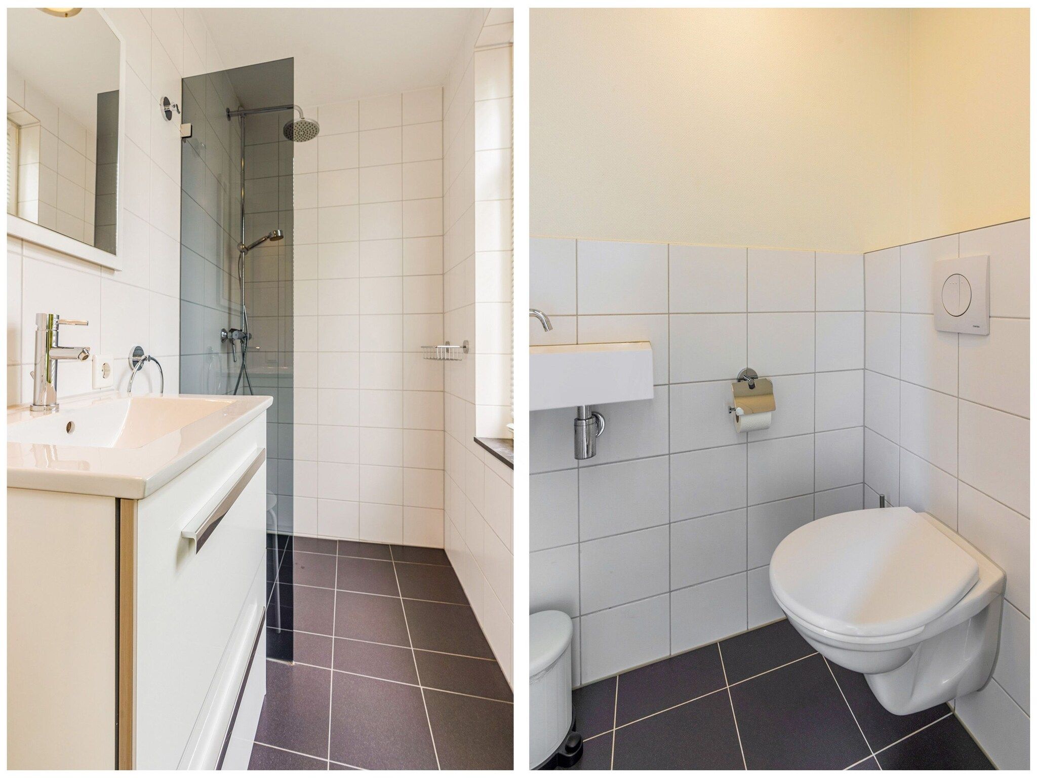 De badkamer van Krokus 18 in Breskens