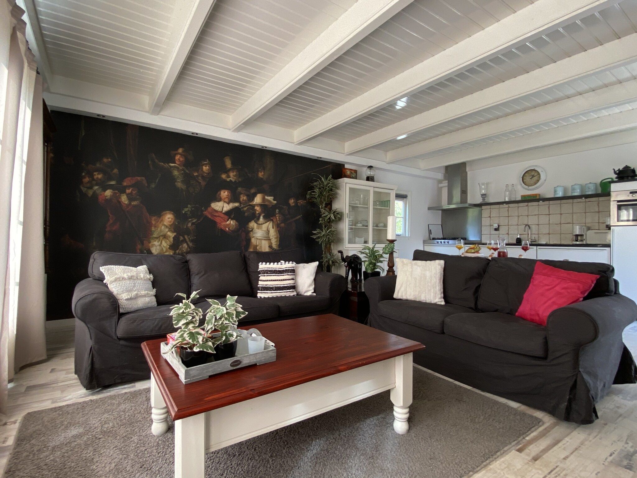 De woonkamer van Botterlodge in Wateren