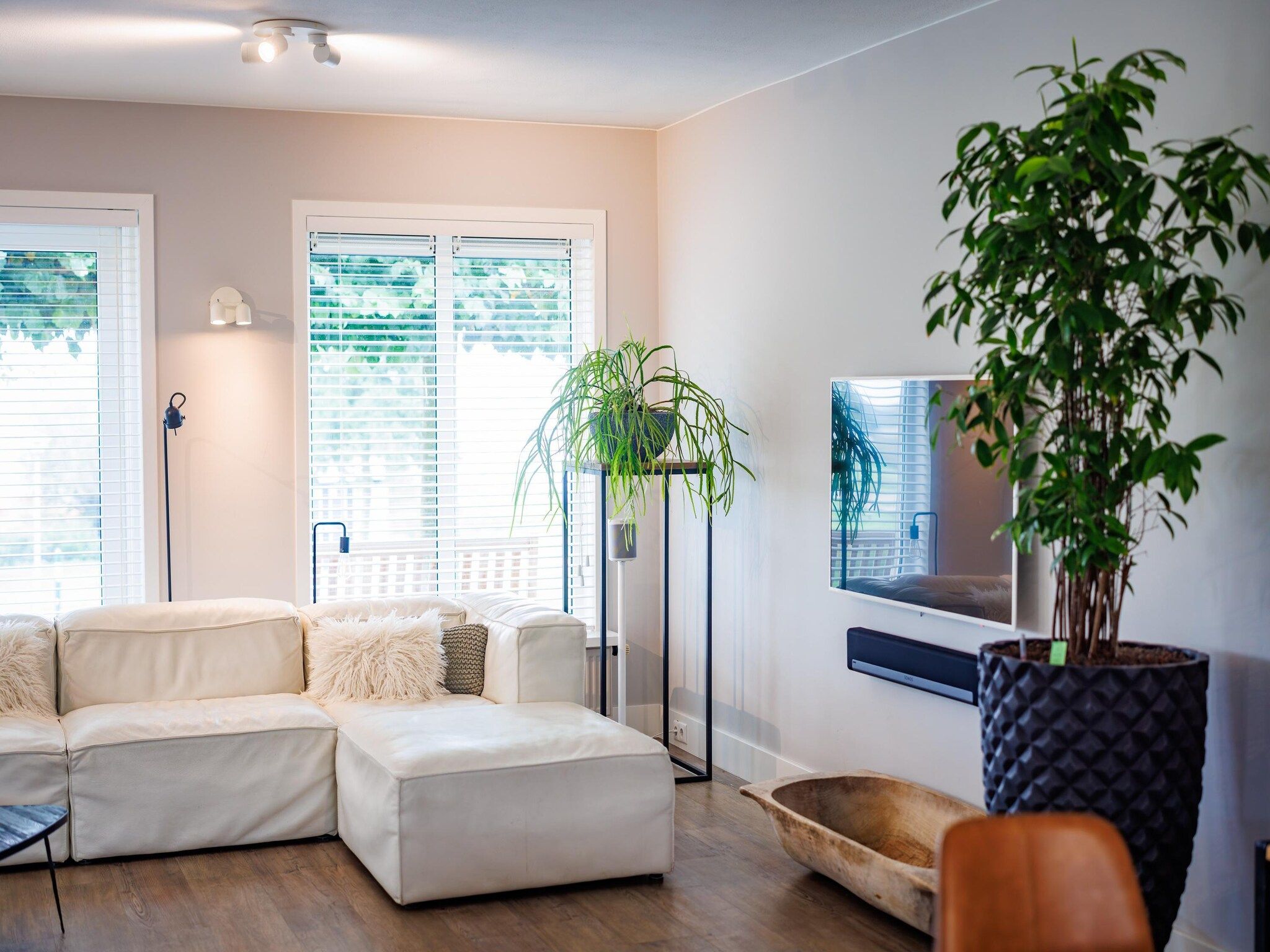 De woonkamer van Vakantiepark Eiland van Maurik 4 in Maurik