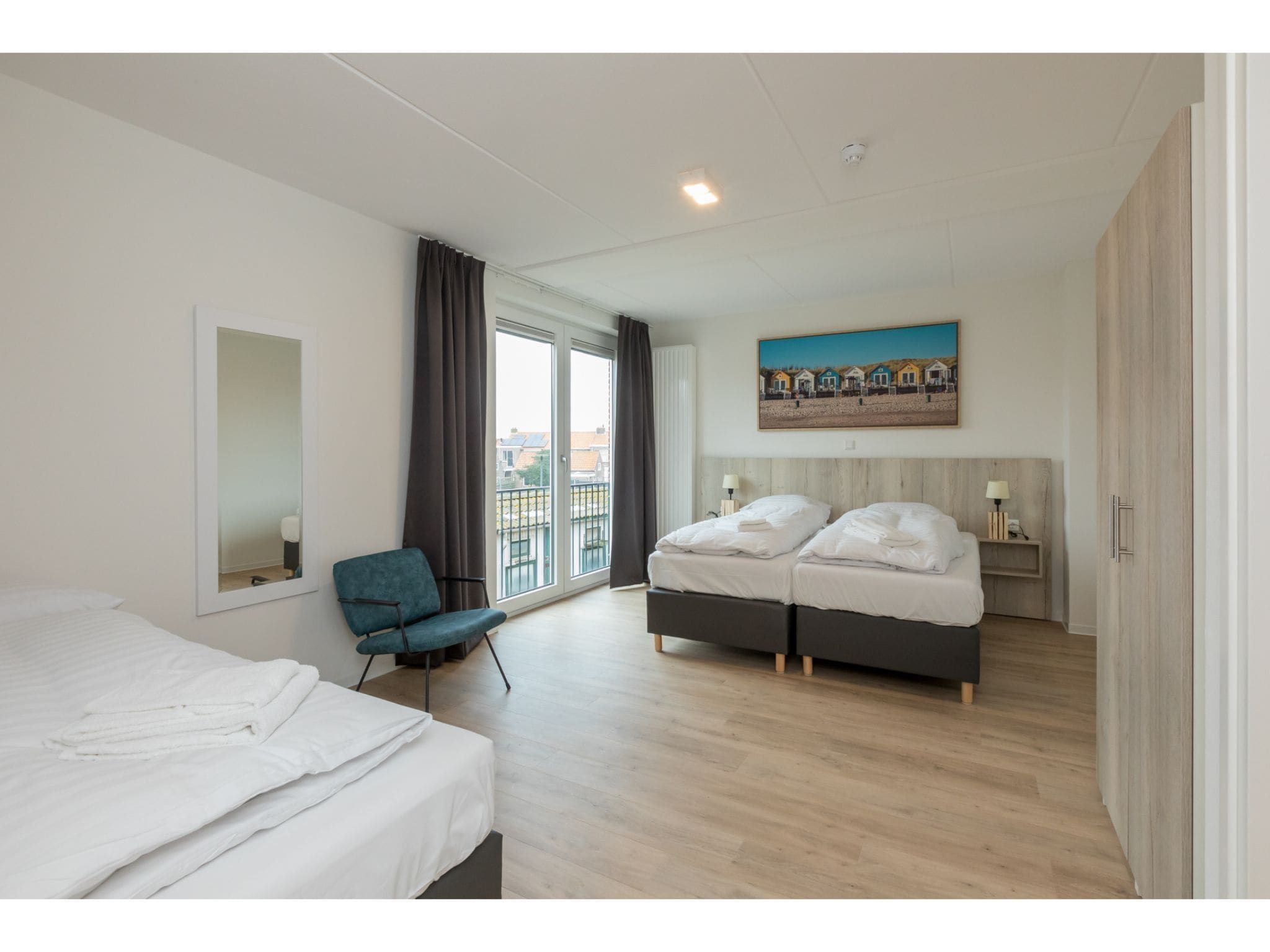 Een slaapkamer van Aparthotel Zoutelande - Luxe 3-persoons appartement in Zoutelande