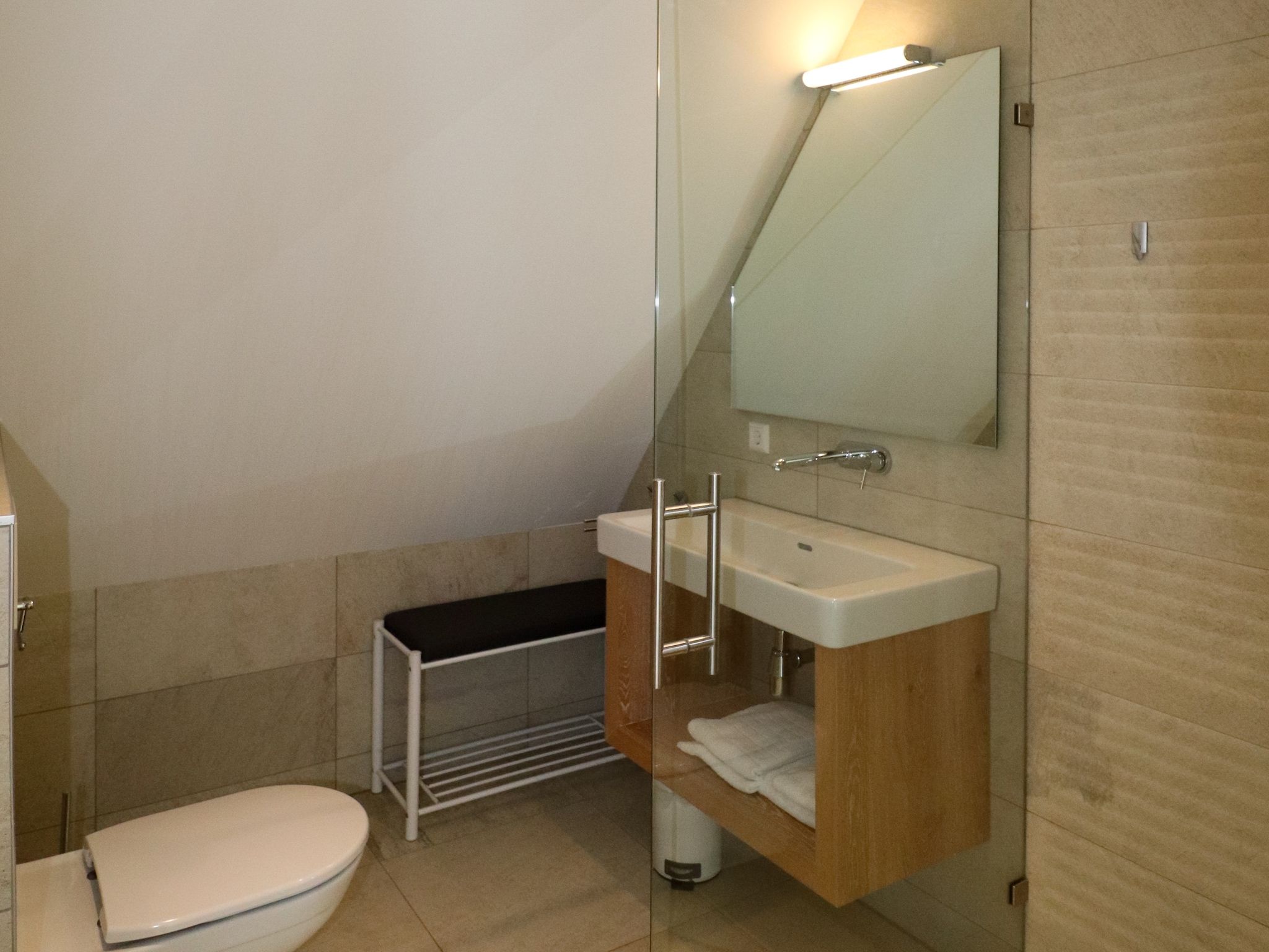 De badkamer van Friese Meren Villa's 12 in Delfstrahuizen