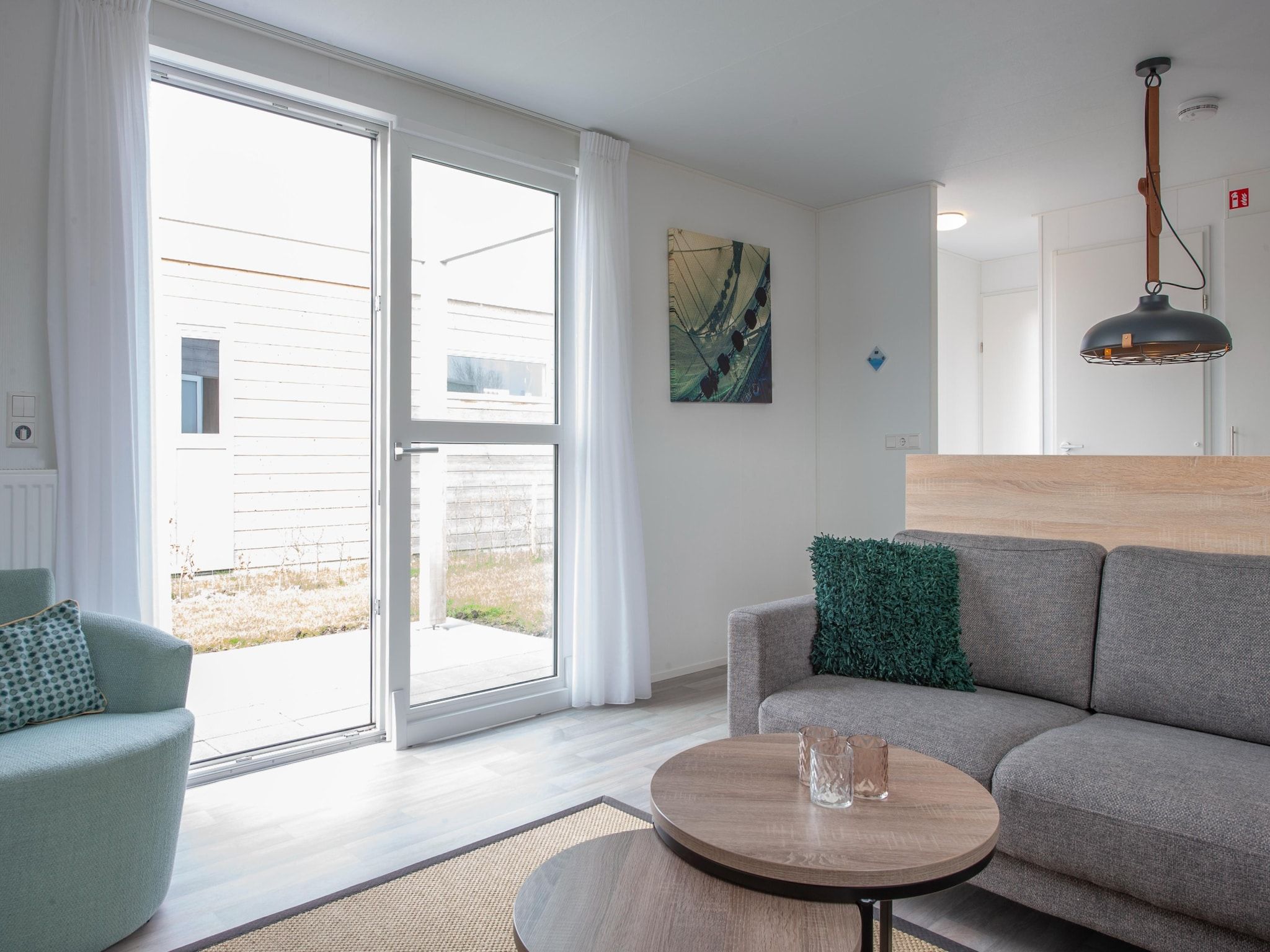 De woonkamer van Beach Resort Nieuwvliet-Bad 13 in Nieuwvliet-Bad