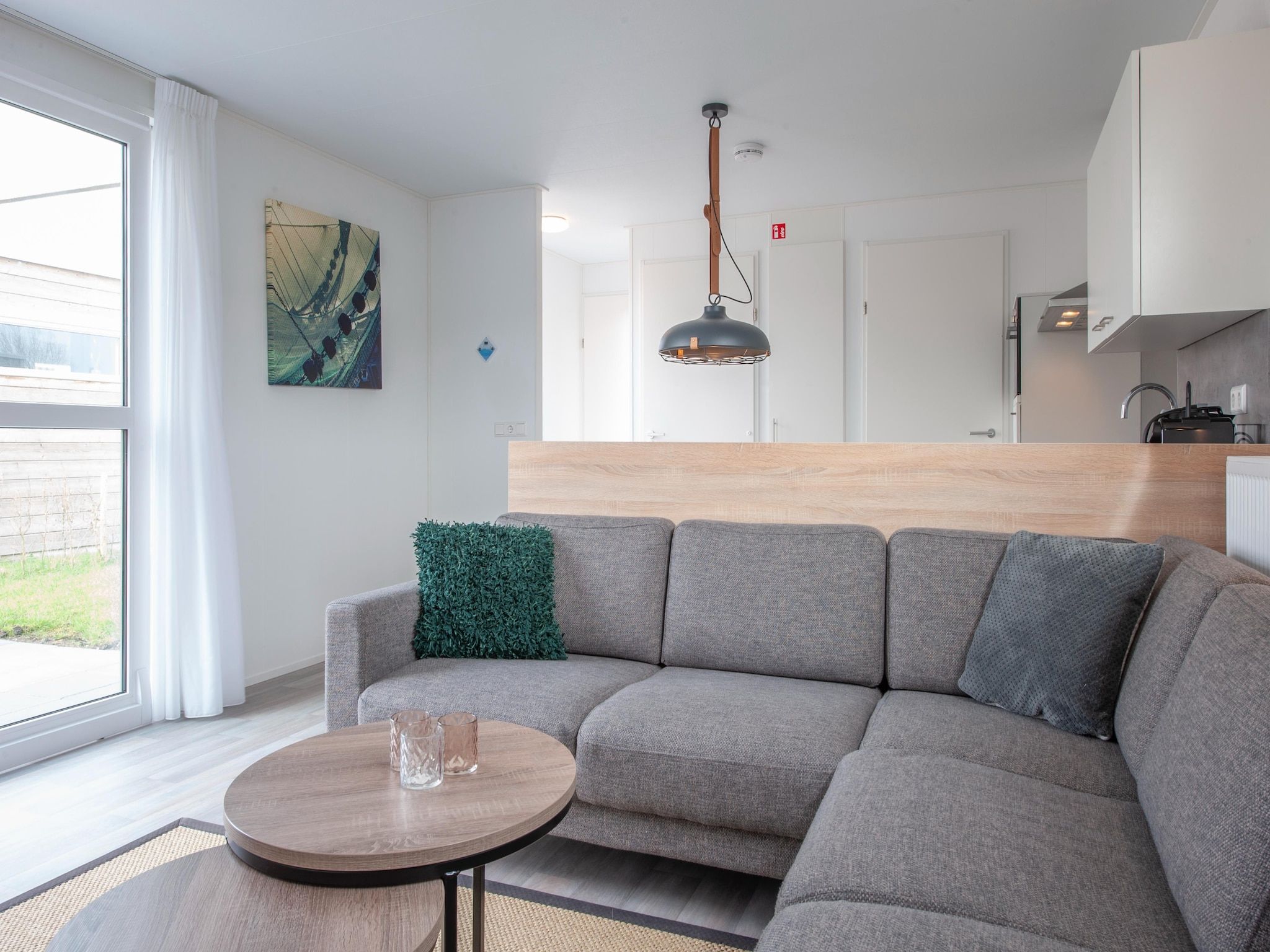 De woonkamer van Beach Resort Nieuwvliet-Bad 13 in Nieuwvliet-Bad