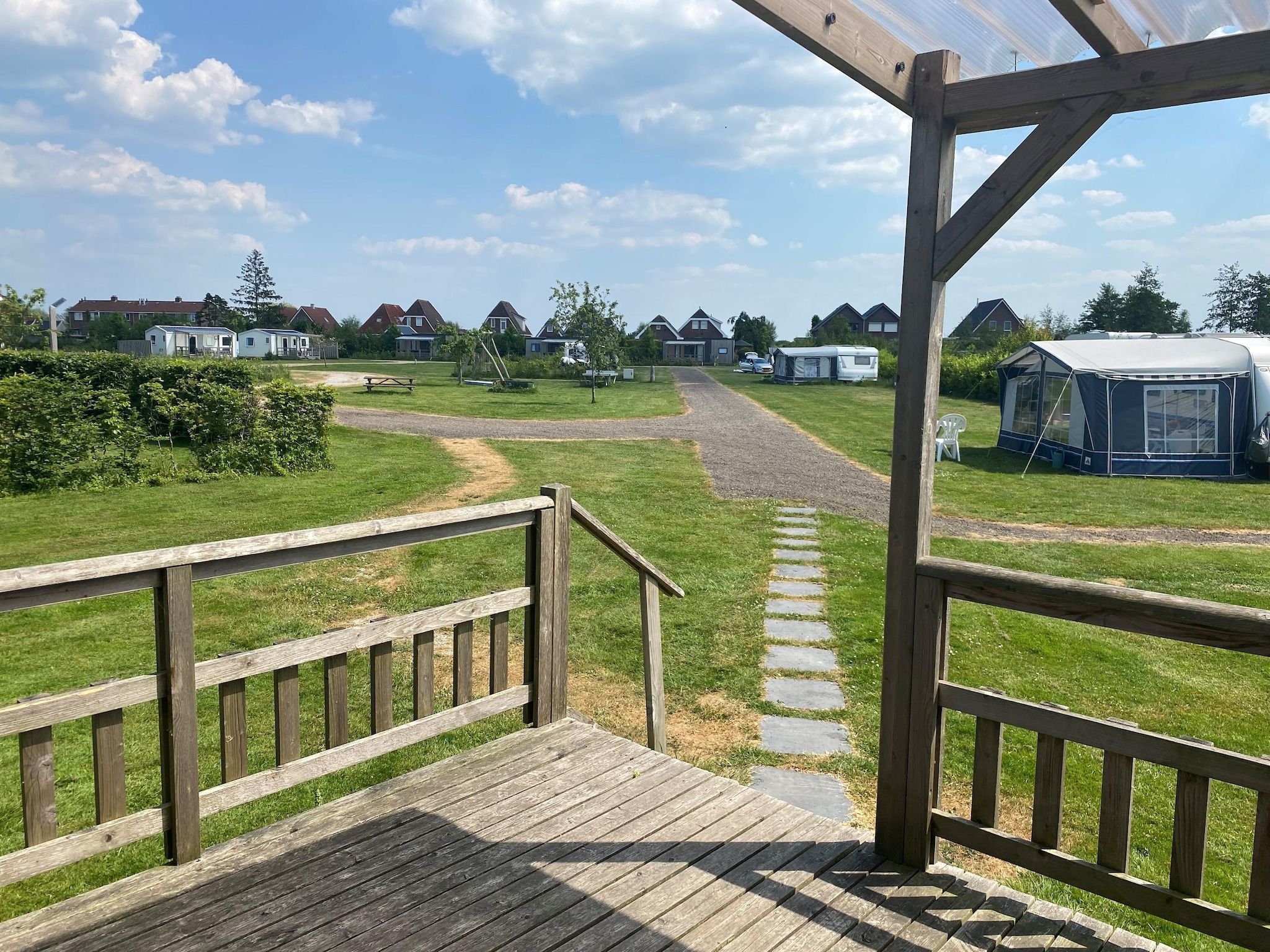 Het uitzicht vanaf Chalet Eke in De Veenhoop